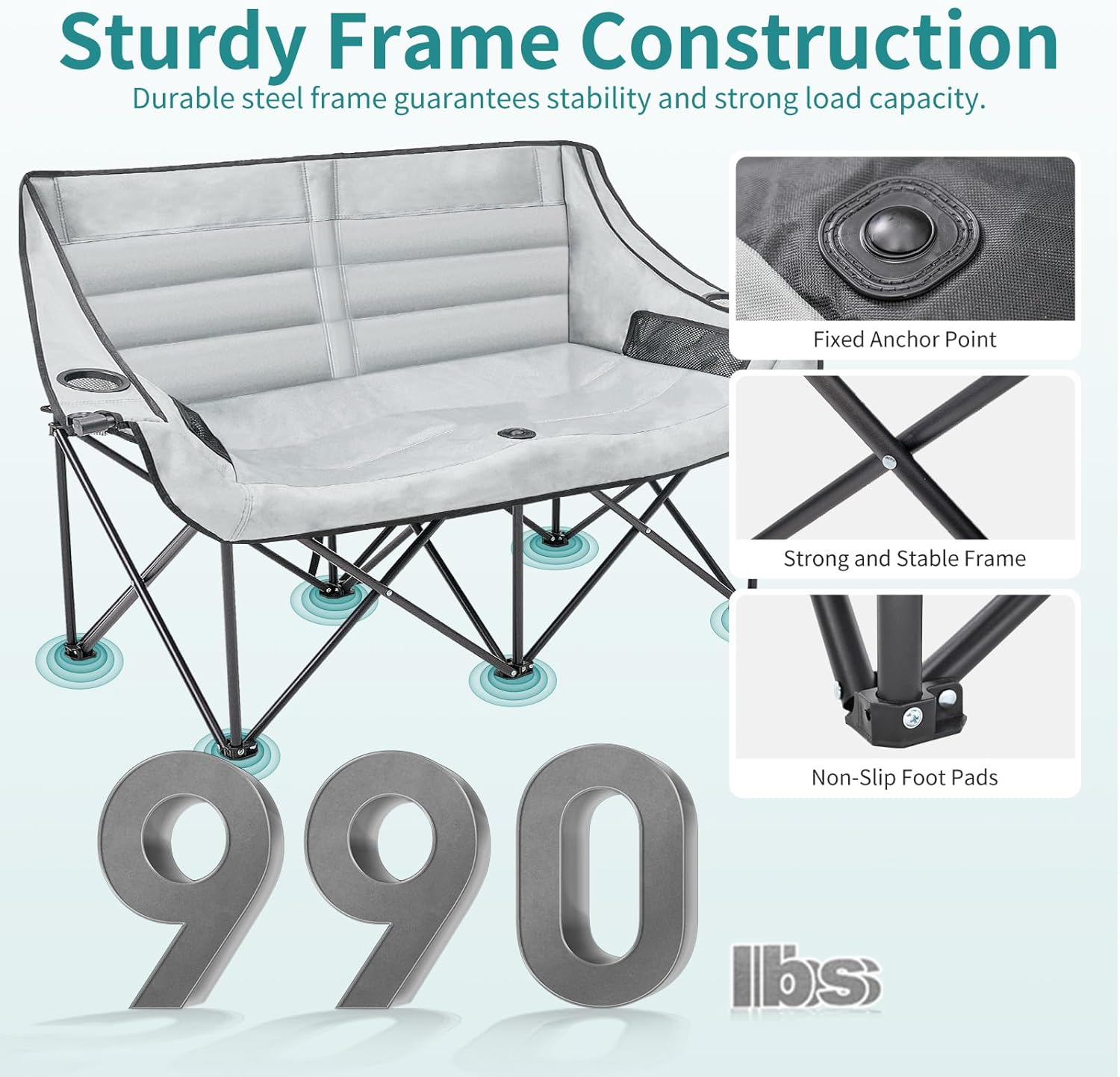 Esazn SRY-16T-GRAY Beach-Camping-Chairs - View #7