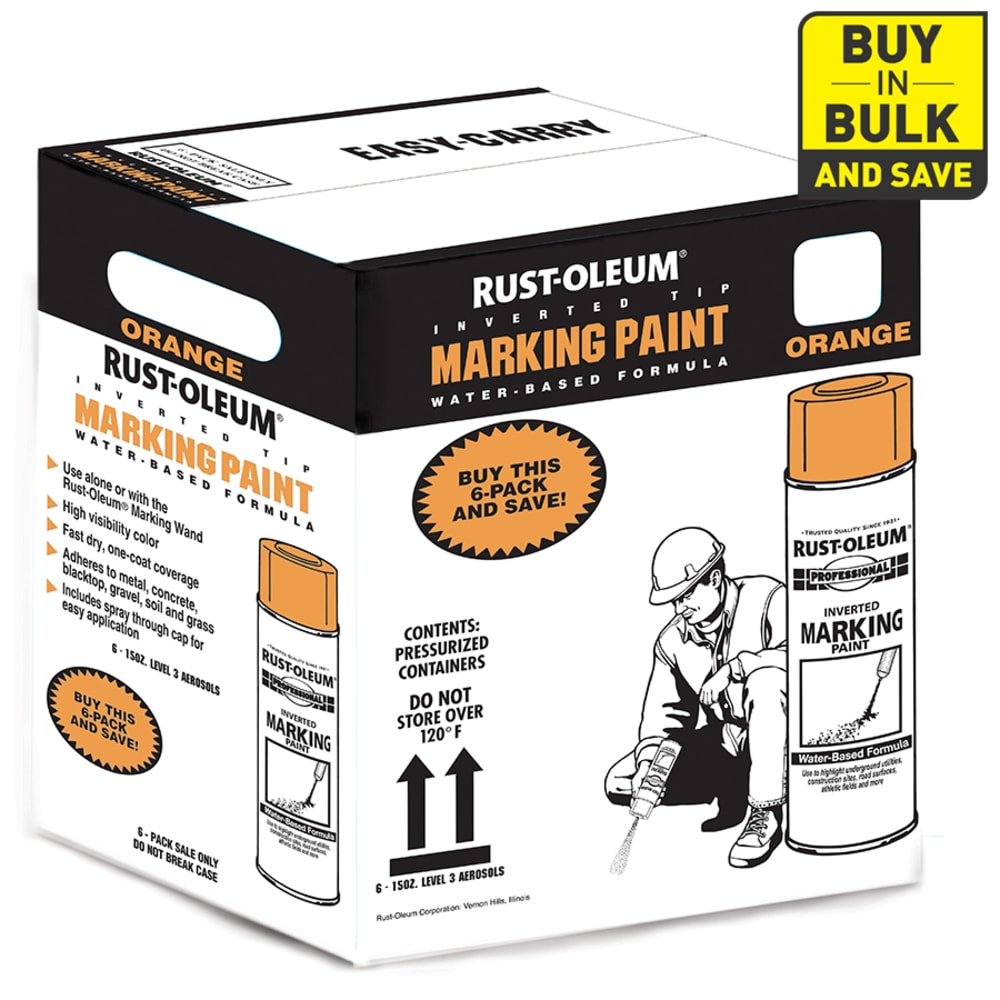 Rust-Oleum 270485SOS Professional Fluorescent Orange Water-based Marking paint ( Spray can )