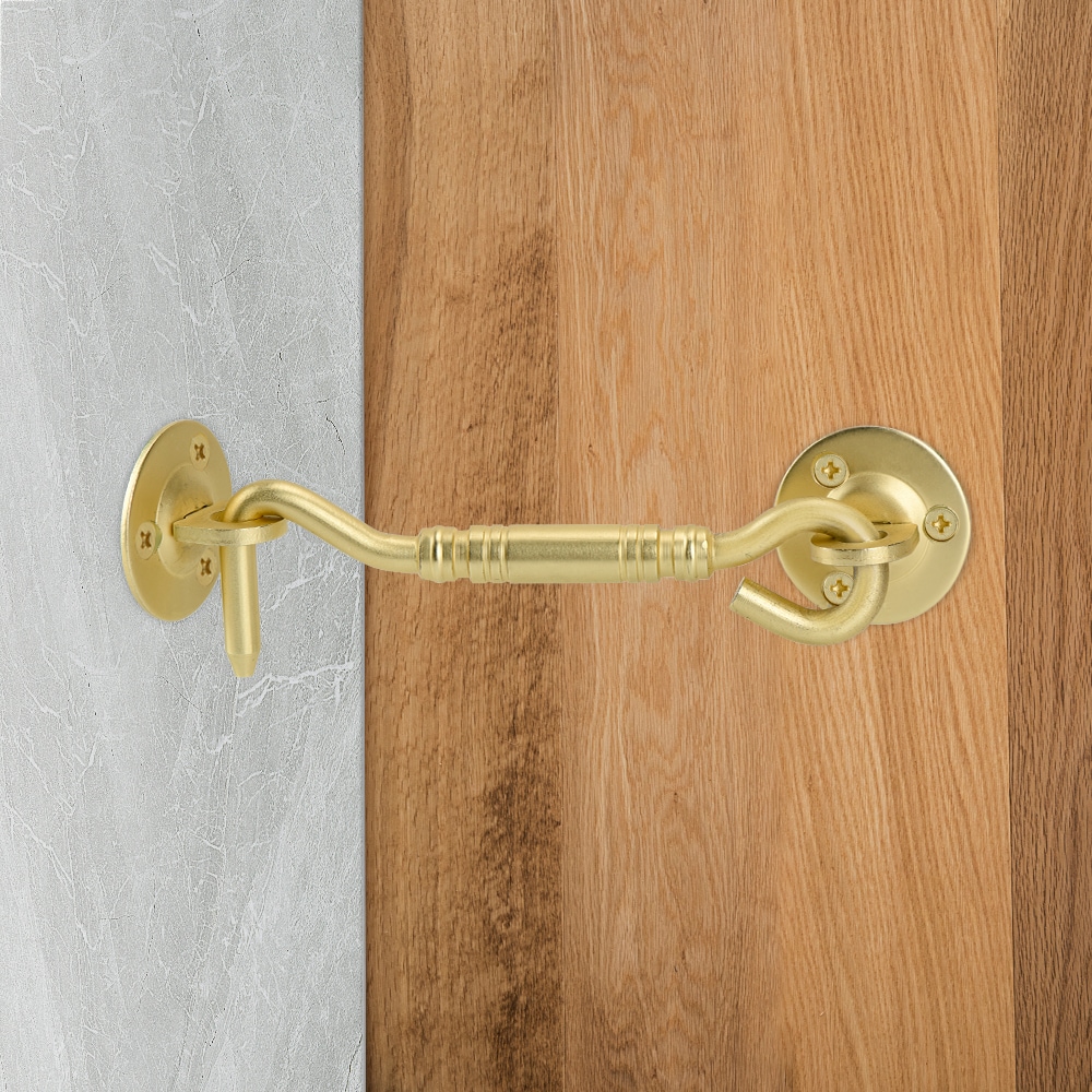 RELIABILT 0.79-in Soft Gold Steel Gate Hook and Eye in the Hooks