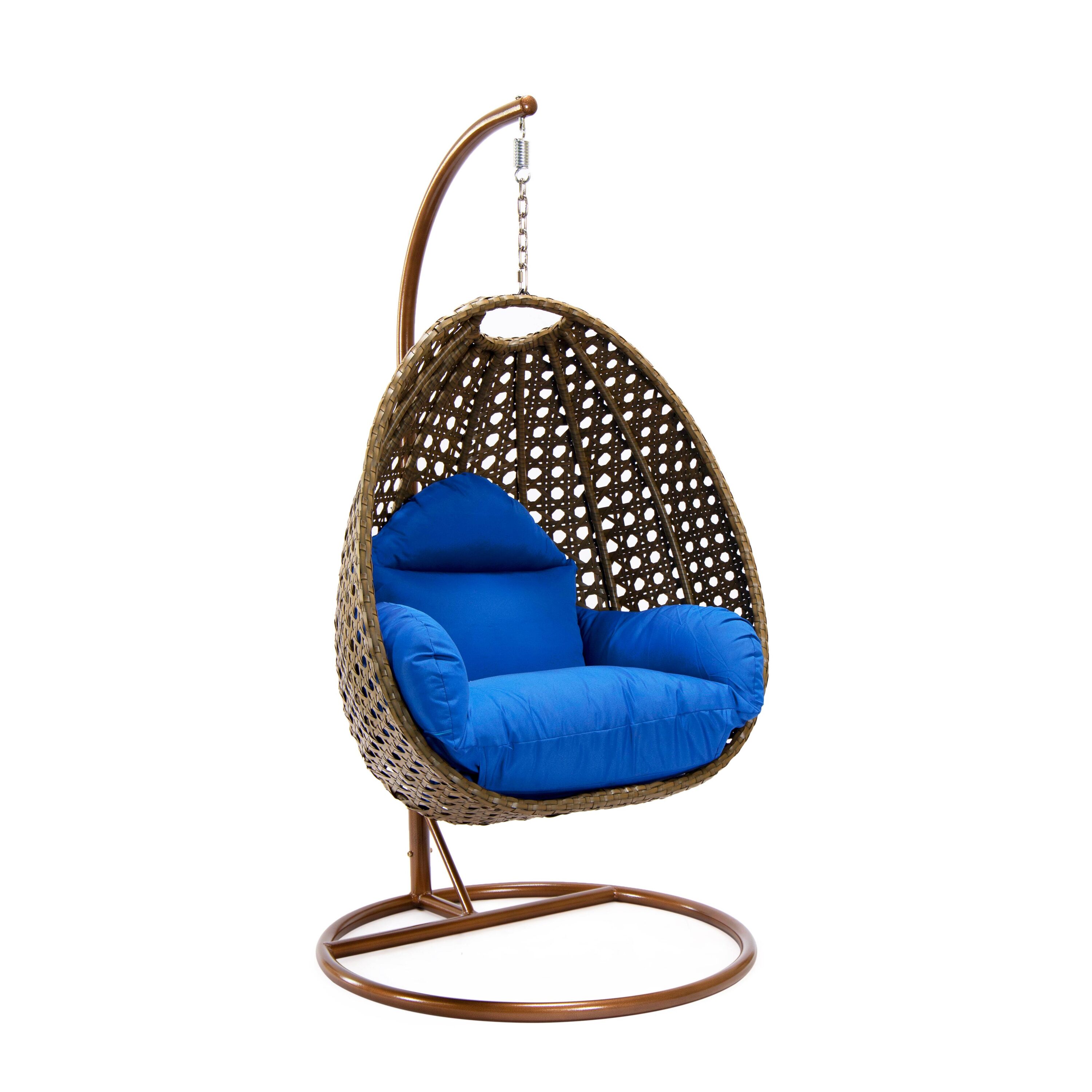 Leisuremod ESCBG-40BU Egg Swing 1 -person Blue Outdoor Swing