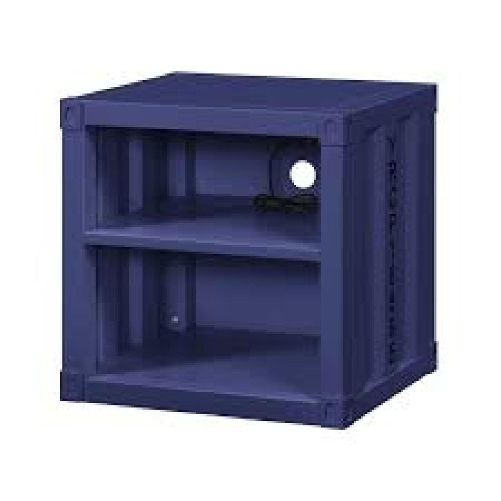 JASMODER 35937 Blue MDF Bookcase with Doors ( 17.00-Inches W x 20.00-Inches H x 20.00-Inches D ) Medium