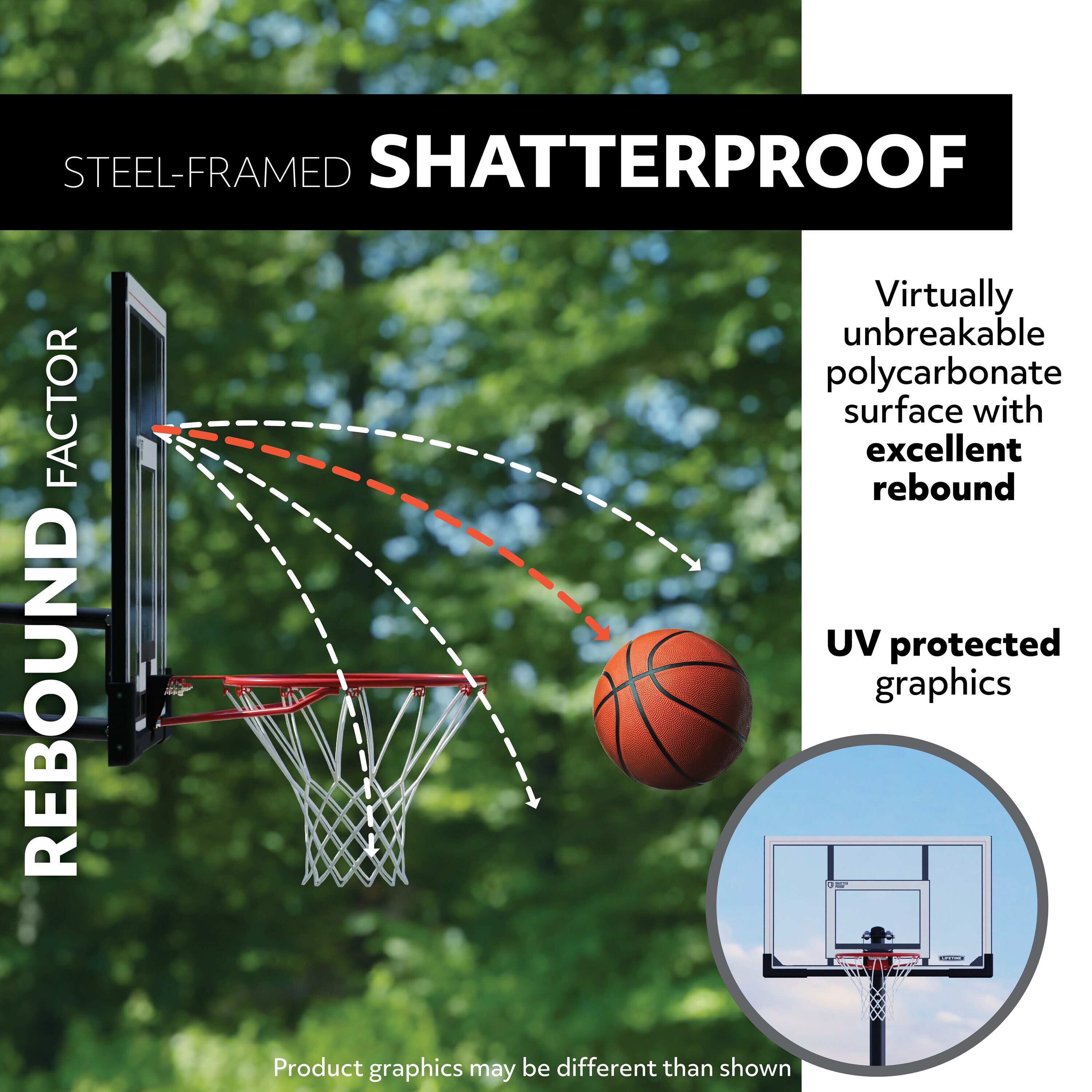 LIFETIME PRODUCTS 1084 Basketball-System - View #3