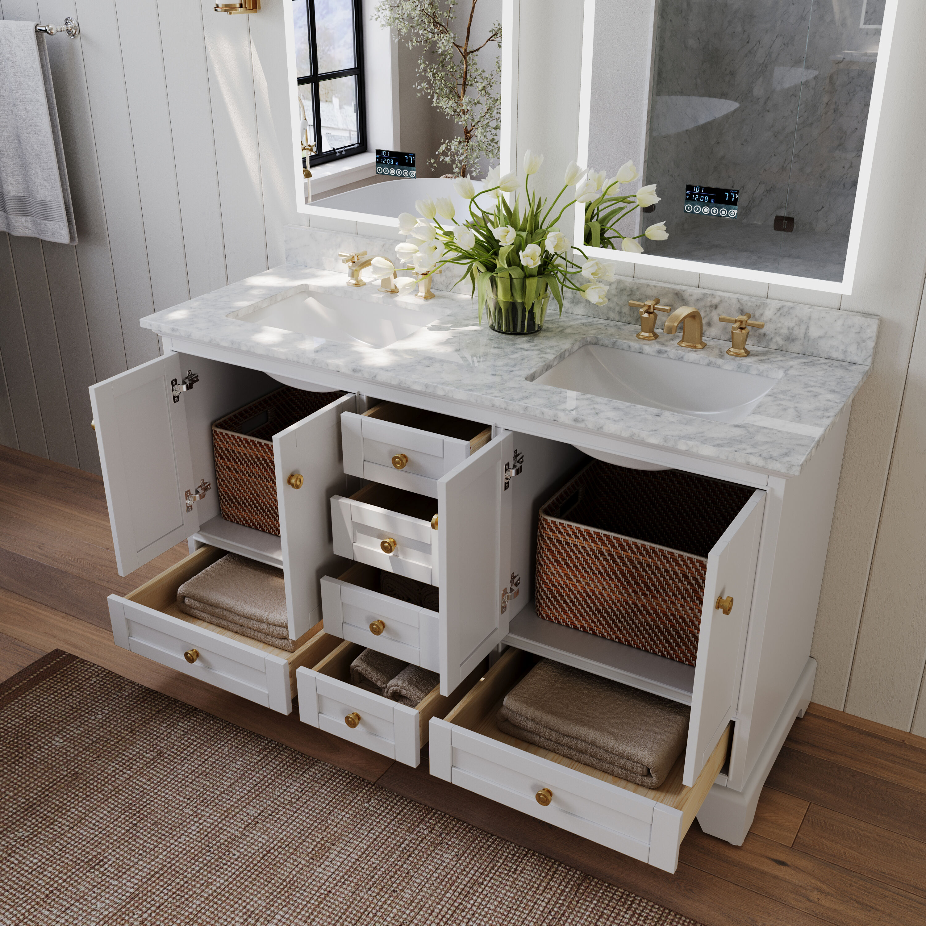 Ancerre Designs VTS-AUDREY-60-W-CW Bath-Vanity-Combo - View #11