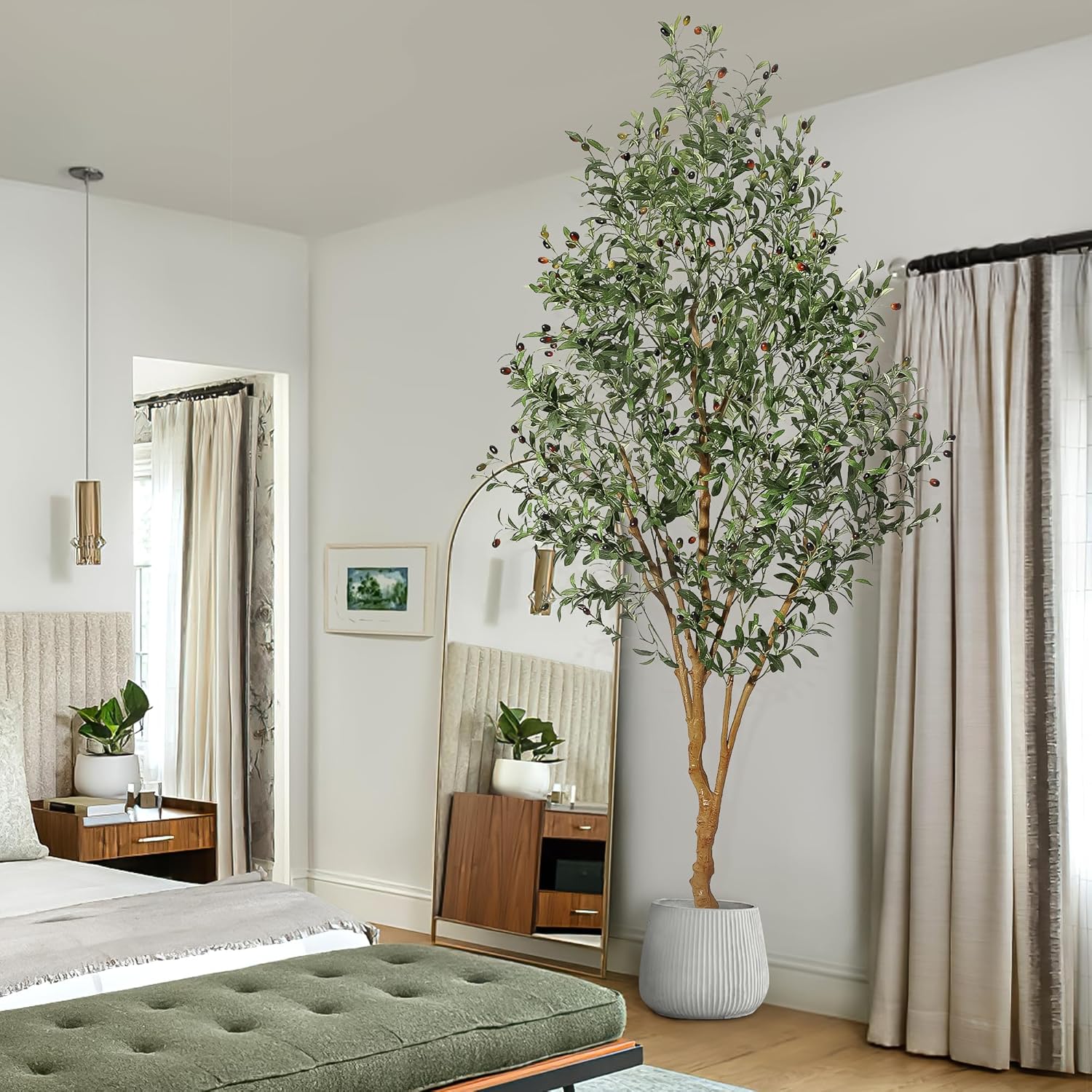 Der Rose Olive Trees Artificial Indoor 8 ft Tall Artificial Olive ...