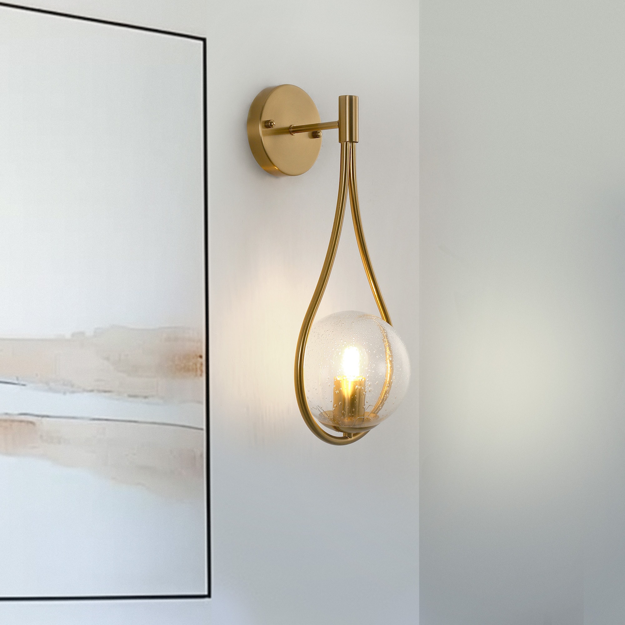 YANSUN LA-BX05401DGD-11 7.9-in W 1 -Light Matte Black Industrial Wall Sconce