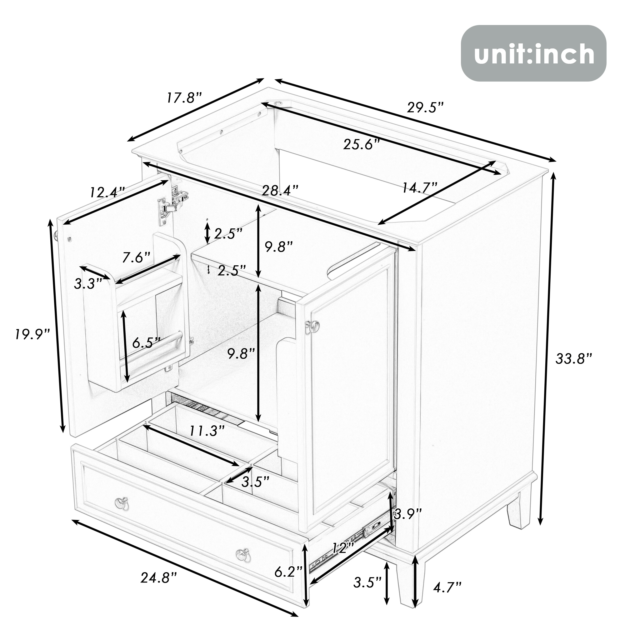 WELLFOR NIE-N7CB480 vanities - View #6