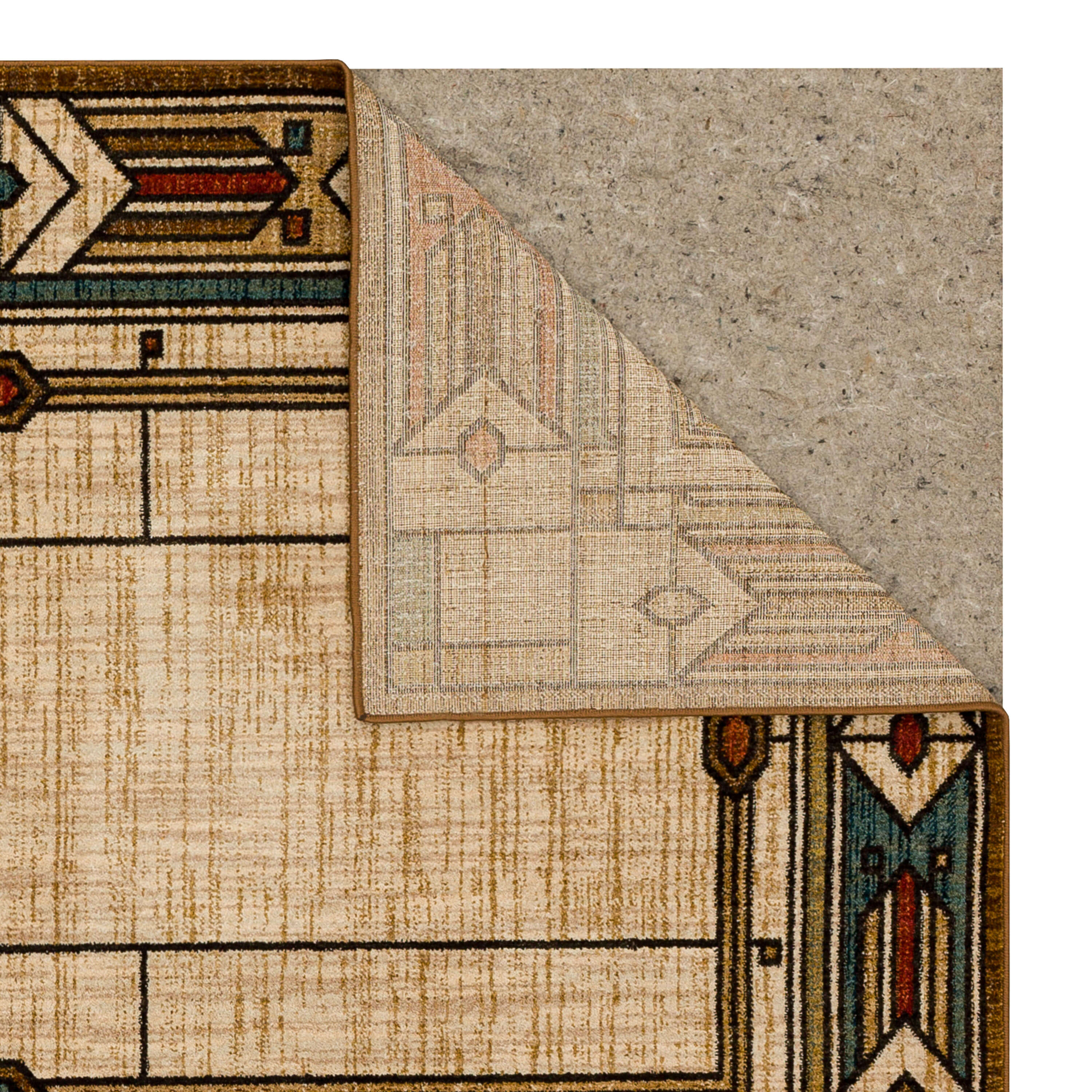 allen + roth Woodland 4 x 6 Brown Indoor Geometric Lodge Area Rug in the  Rugs department at