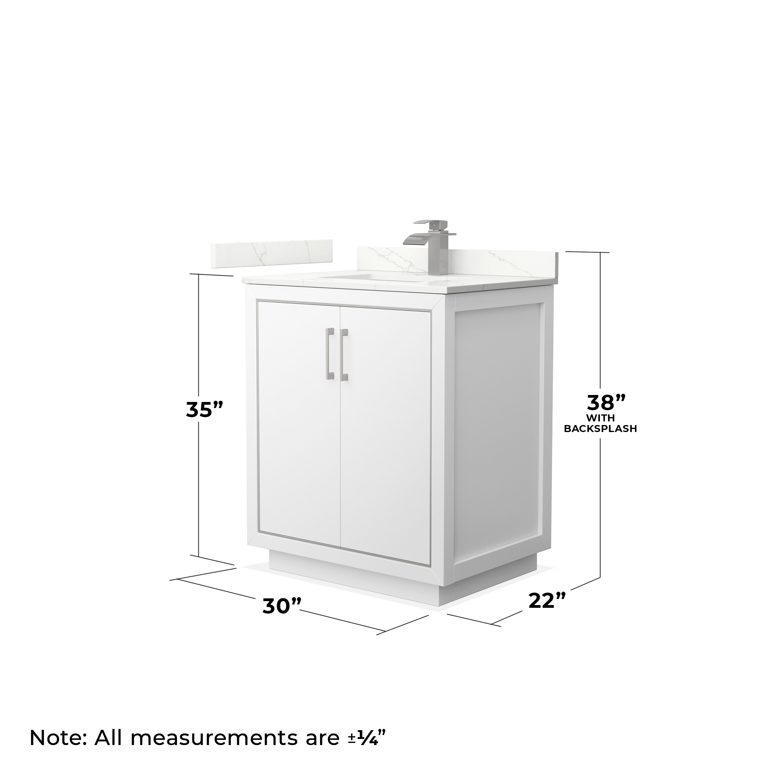 Wyndham Collection WCF111130SWHGTUNSMXX Bath-Vanity-Combo - View #6