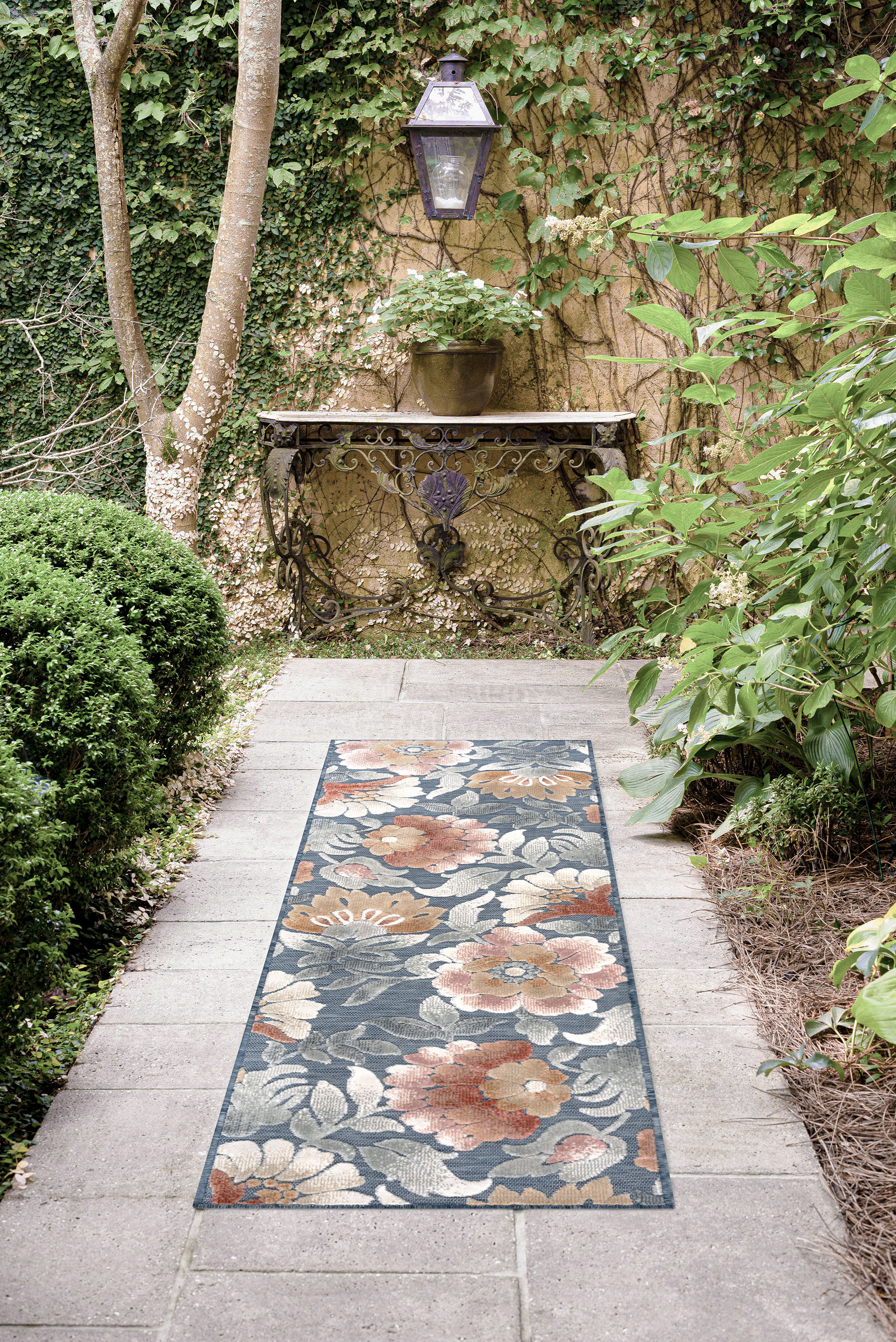 Tayse TRP1407 2X8 Tropic 2 x 8 (ft) Flatweave Polypropylene Dark Blue Rectangular Indoor/Outdoor Runner rug