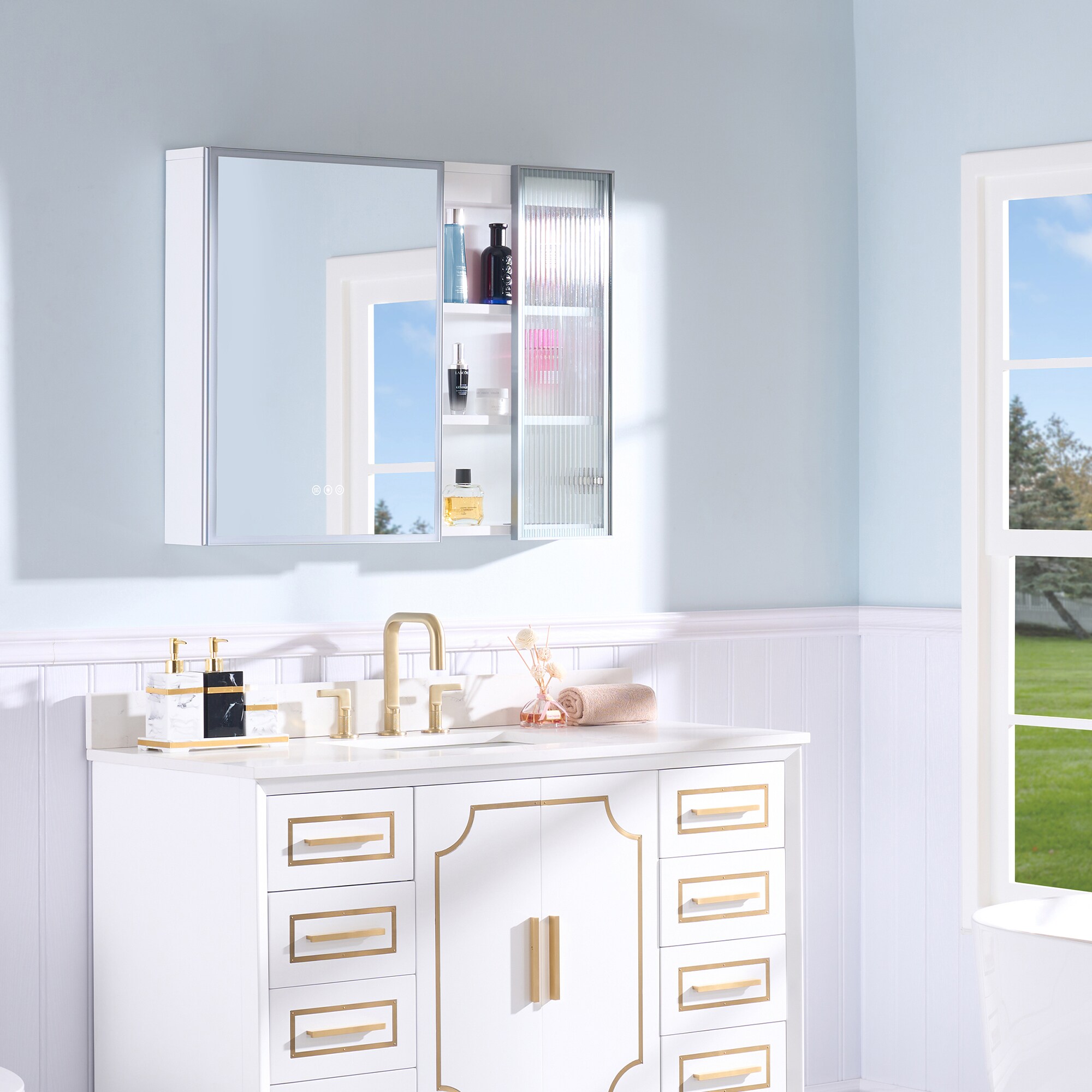 WELLFOR FL36MCL-WT Bathroom-Medicine-Cabinets - View #2