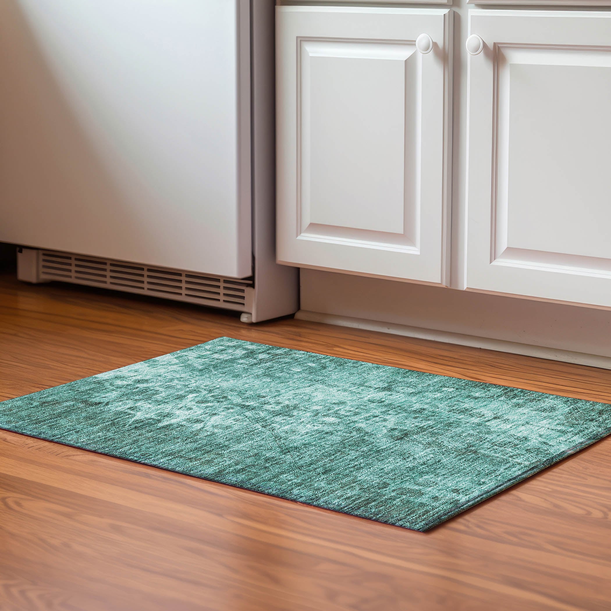 Addison Rugs AMF577TE20X30 Mayfield AMF577TE 2 x 3 (ft) Loomed Polyester Teal Rectangular Indoor Geometric Machine washable Area rug