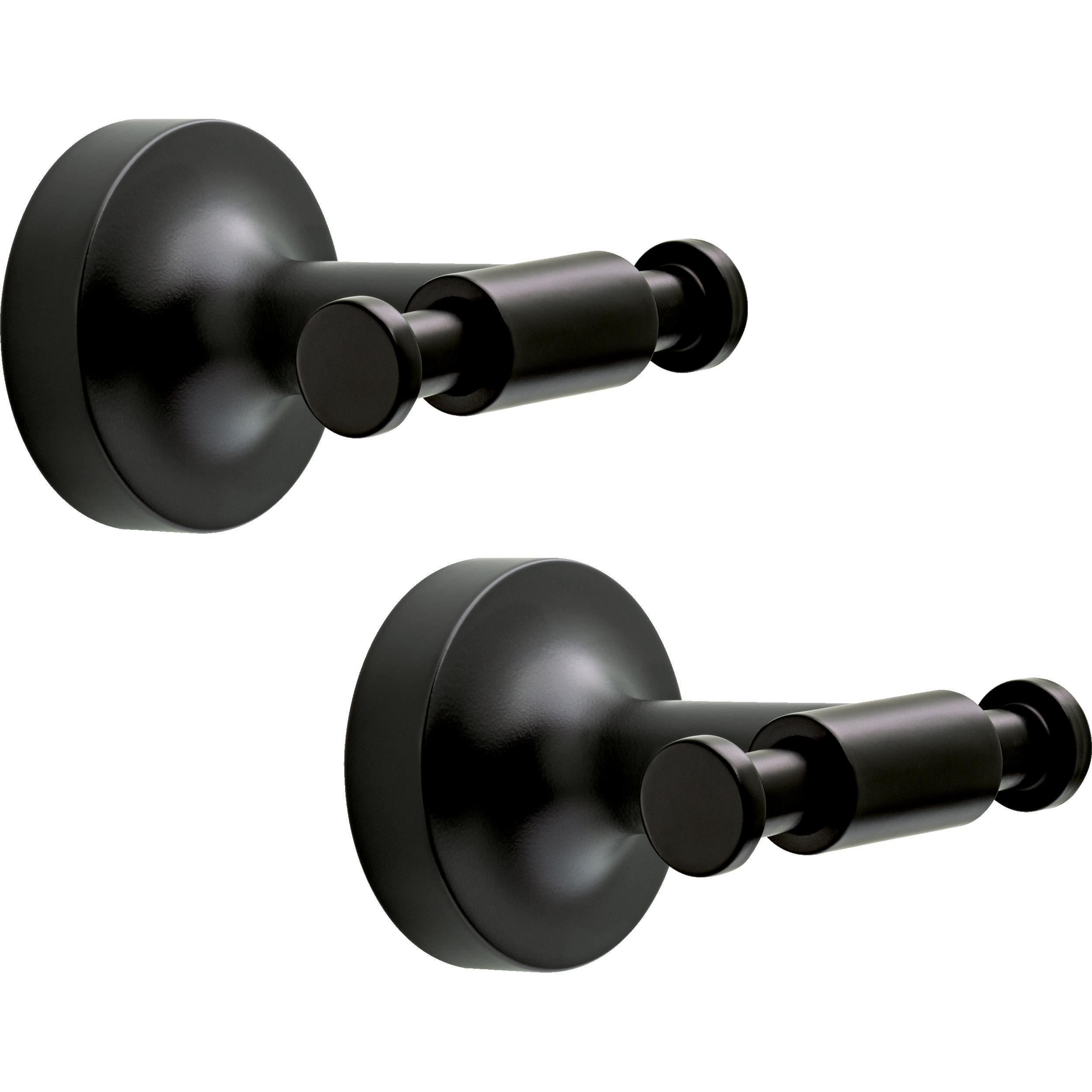 Franklin Brass VOI35-MB-K2 Voisin Matte Black Double -Hook Wall mount Towel Hook