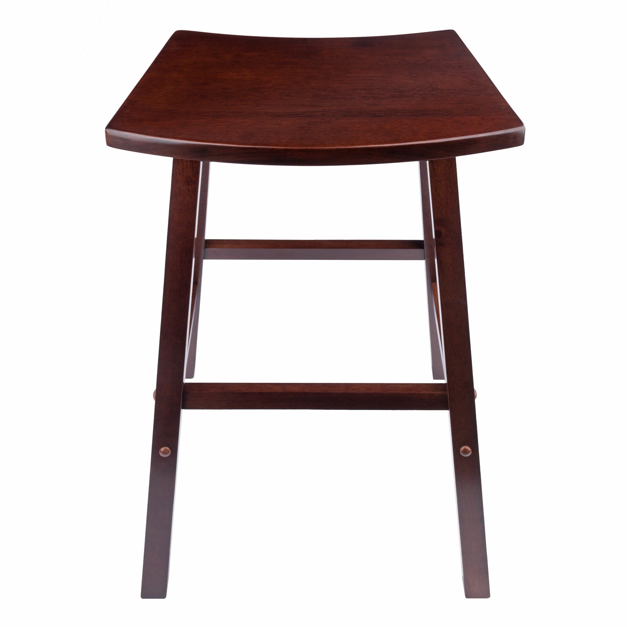 Walnut 29" Backless Saddle Style Bar Stool