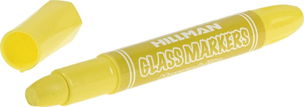 Glass Pen Large Yellow - for Writing on Windows & Glass