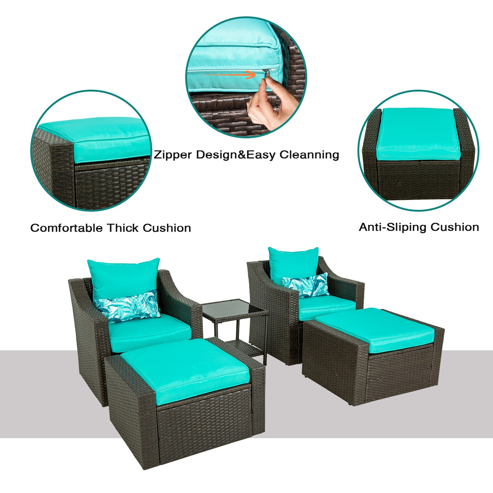 Flynama LY-V-FX05BL-1-2 Patio-Conversation-Sets - View #3