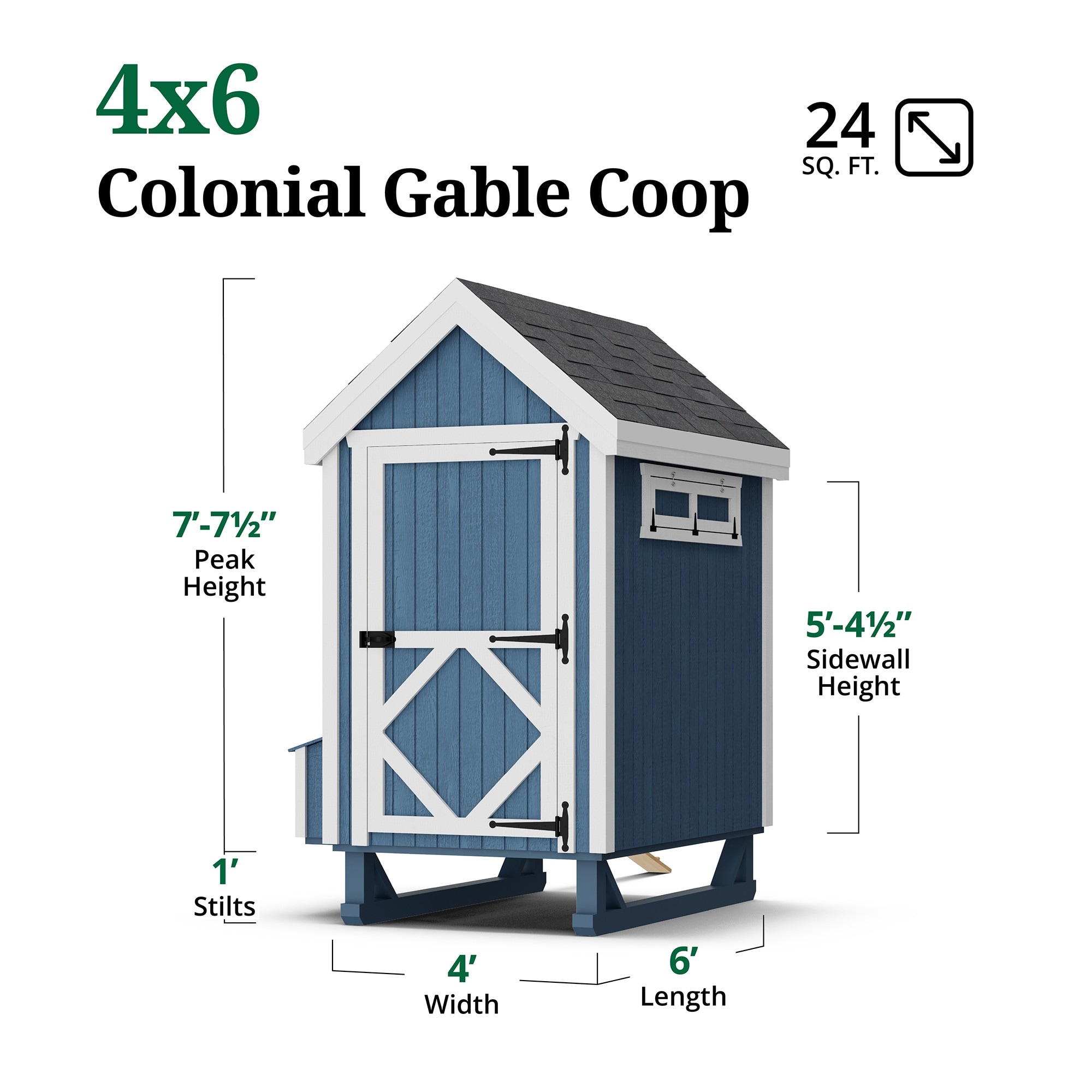Little Cottage Co 4X6 CGCC-PNK Chicken-Coops-Rabbit-Hutches - View #5