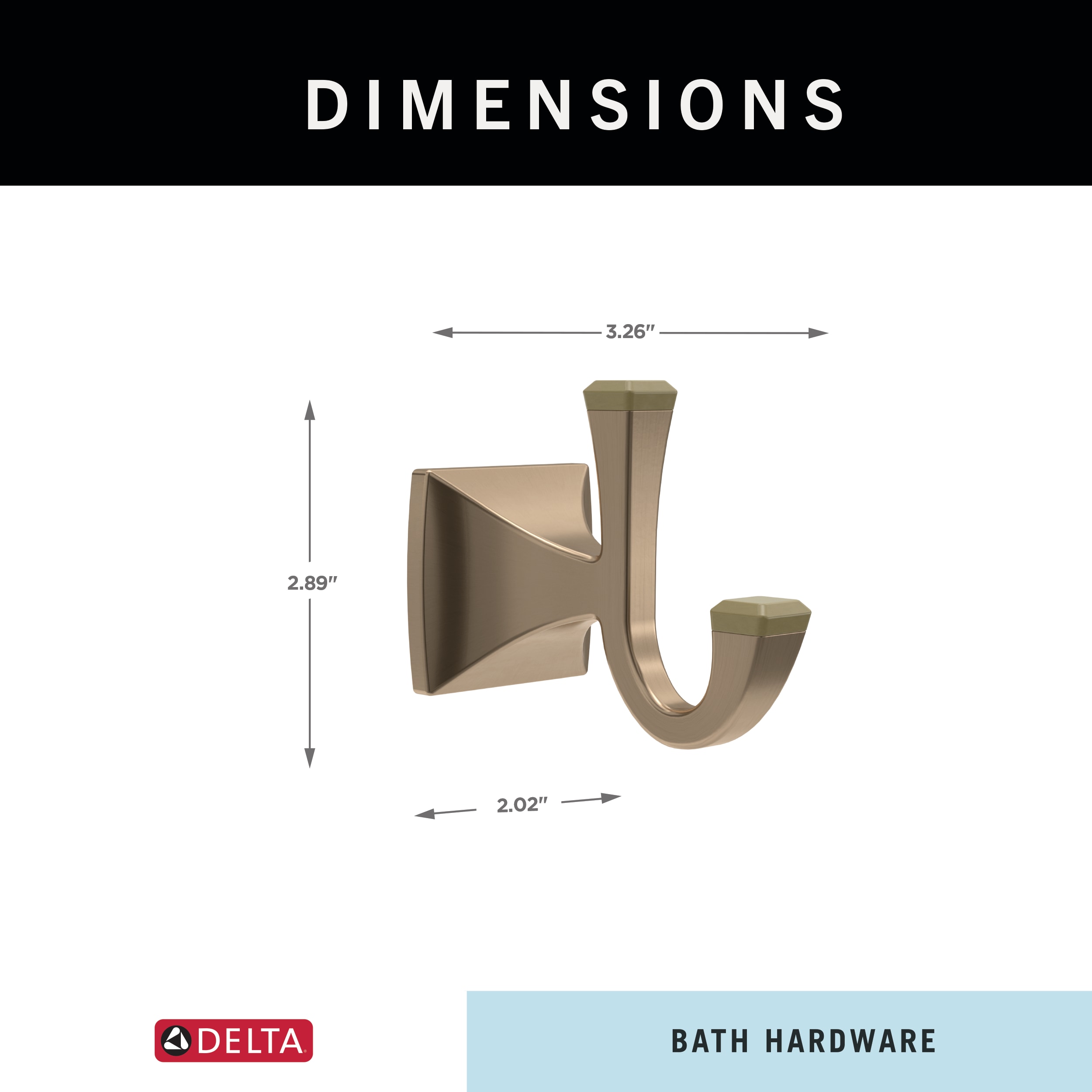 Delta LAC35-CZ Robe-Hooks - View #10