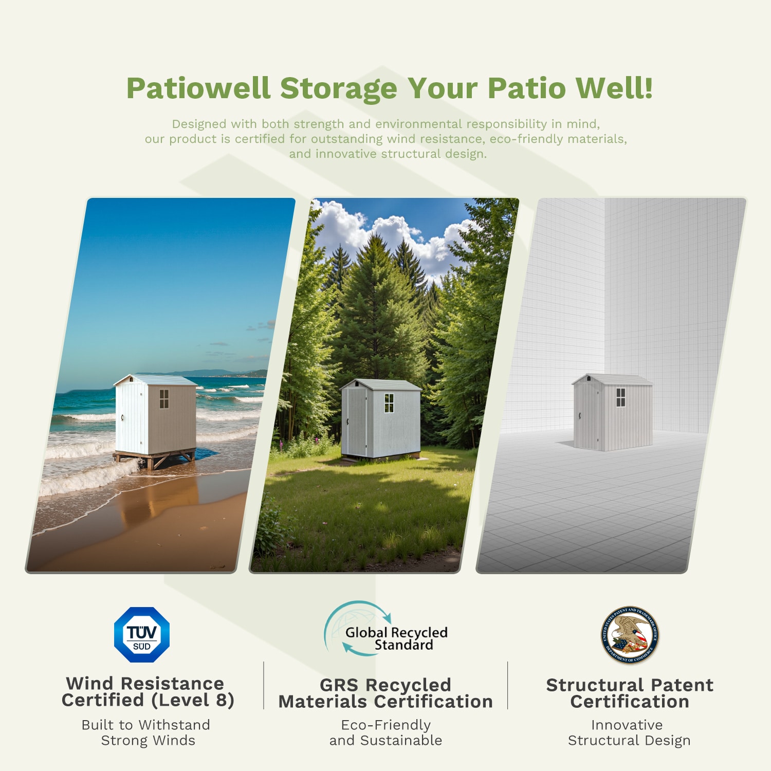 Patiowell WES-0421A-4WT Vinyl-Resin-Storage-Buildings - View #8