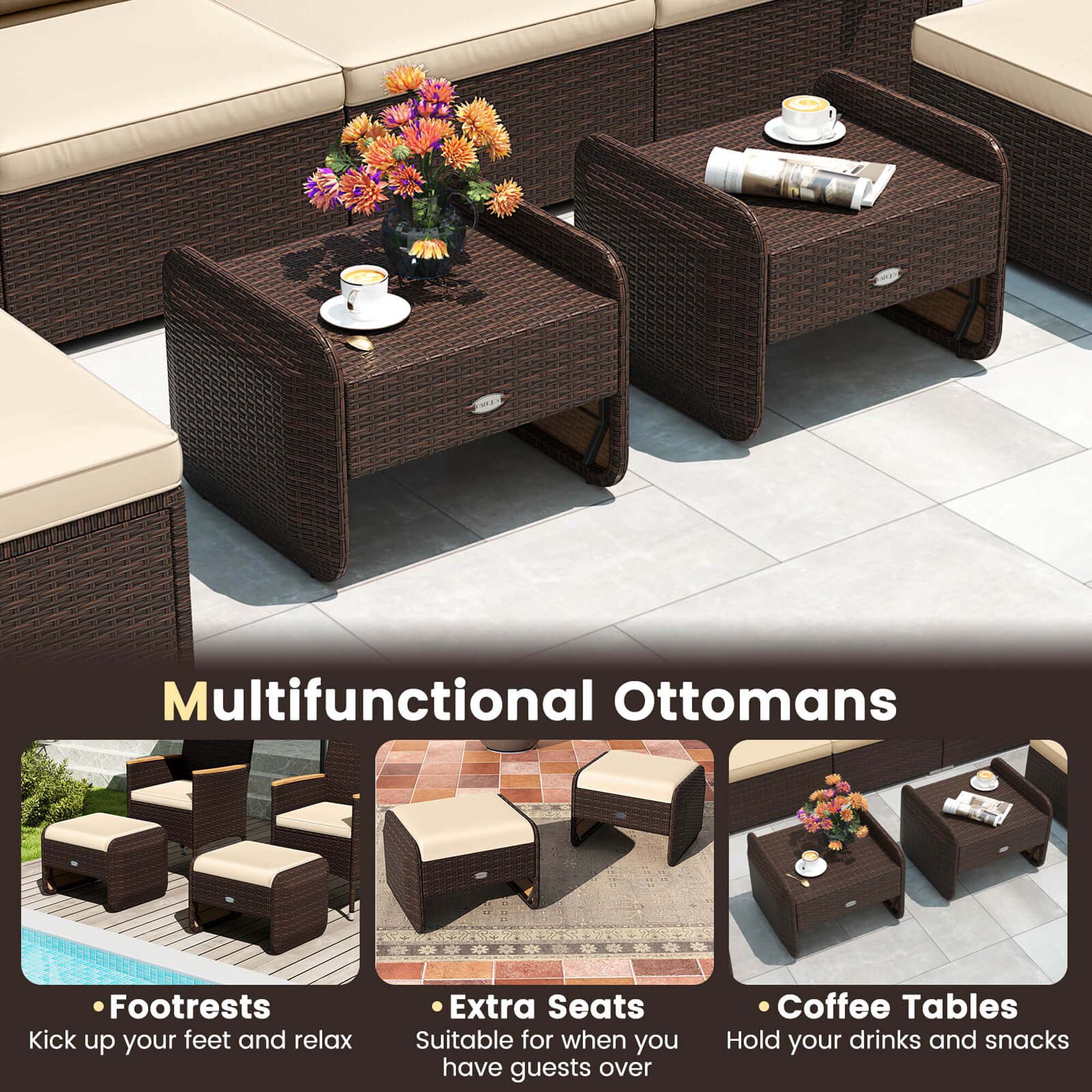 Costway HCST05801 Stools-Ottomans - View #6