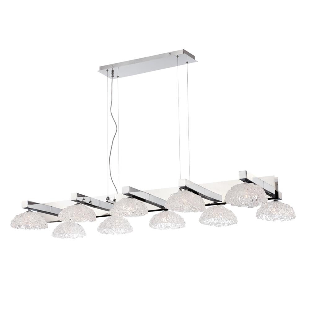 Eurofase 28139-010 Caramico 10 -Light Gloss Chrome Transitional For Use in Dining Rooms, Foyers, Kitchens, Living Rooms Chandelier
