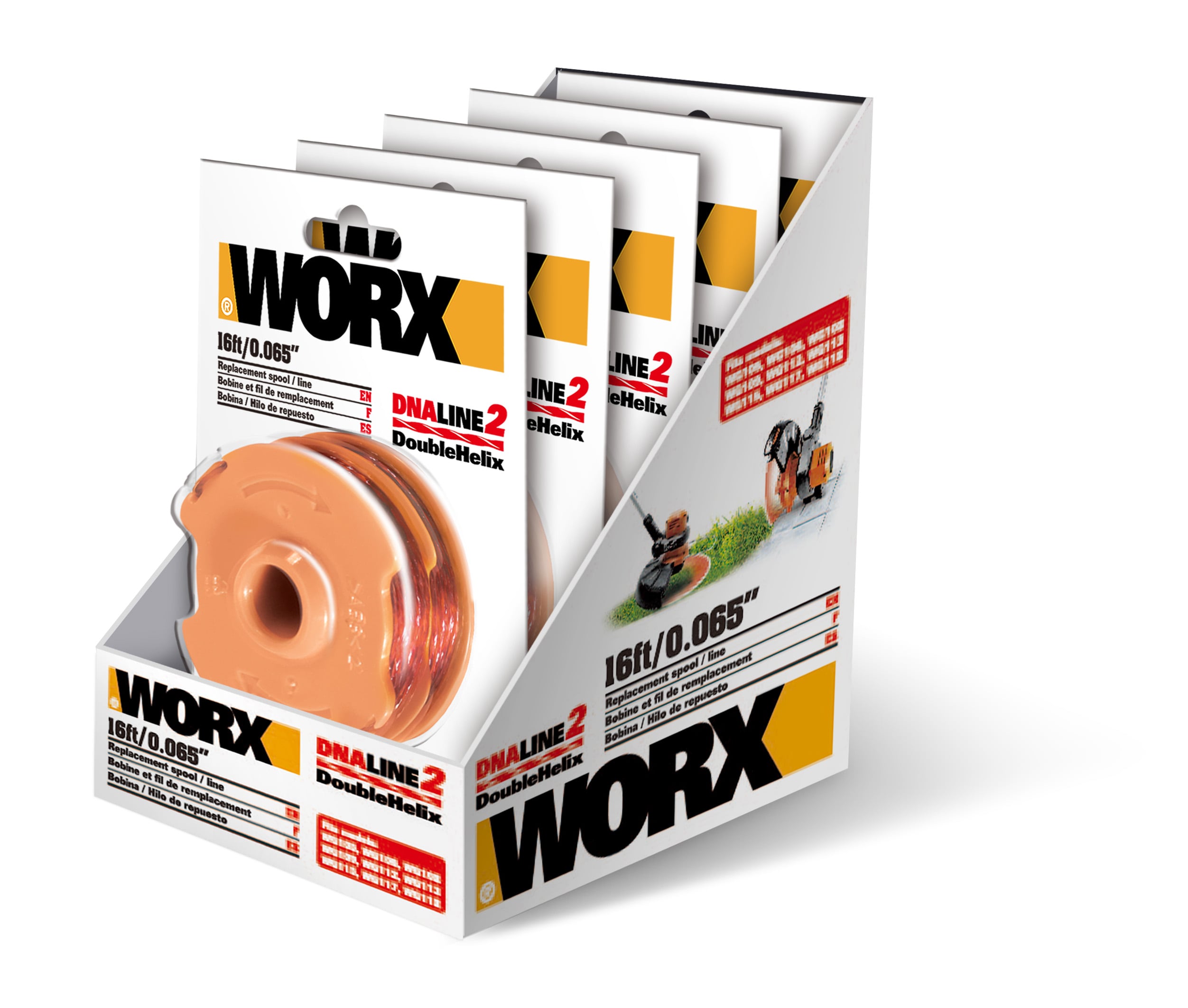 WORX WA0007.M1 Trimmer Line 2 -Pack 0.065-in x 16.0-ft Pre-cut Trimmer Line