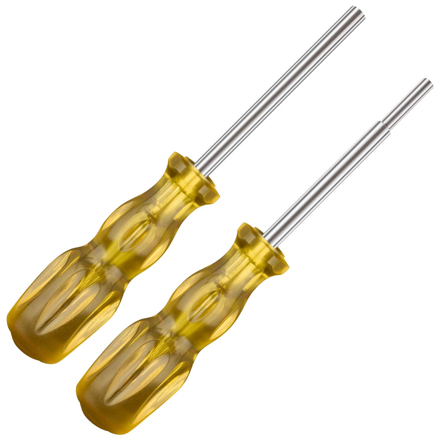 DYRCJ Gamebit Screwdriver Set 3 8mm and 4 5mm Security Screwdriver Bits for Opening Nintendo Sega Consoles and Game Cartridges Trensparent Yellow #LDY0729E050