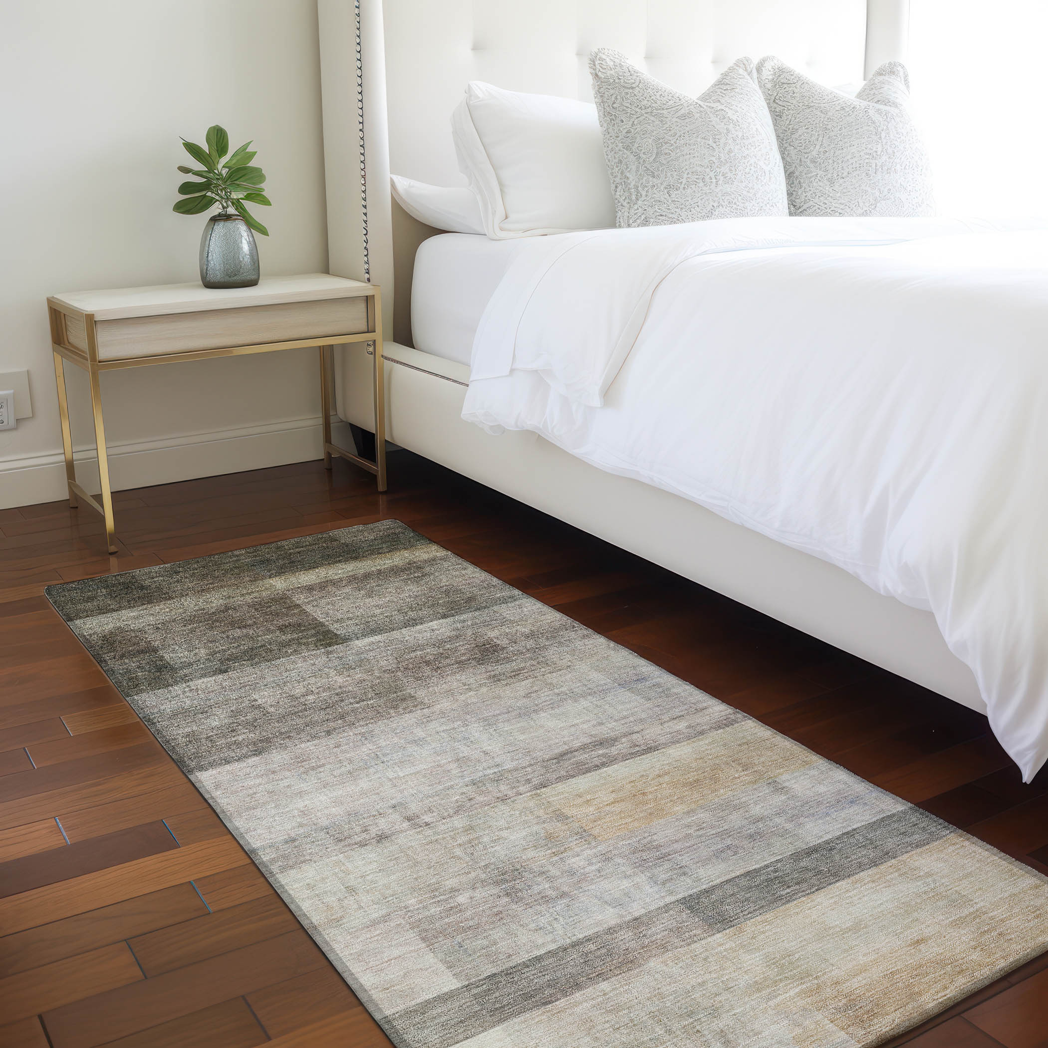 Addison Rugs ACN568BR2X8 Chantille ACN568BR 2 x 7 (ft) Polyester Brown Rectangular Indoor/Outdoor Geometric Machine washable Area rug