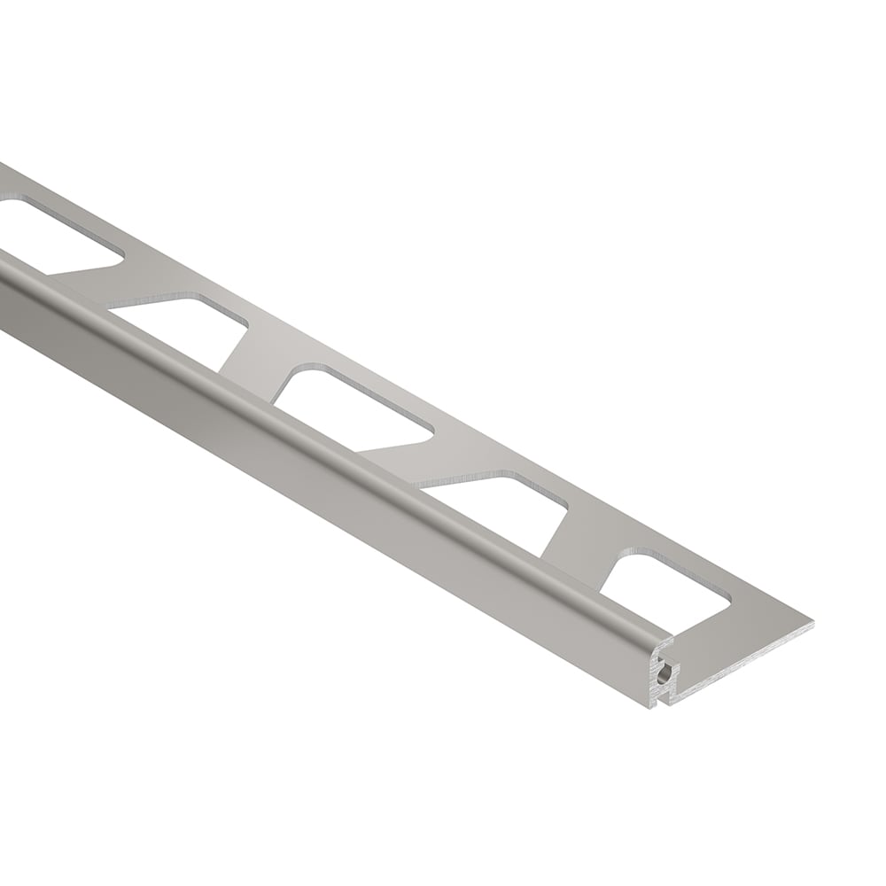 Schluter Systems J60PG Jolly 0.25-in W x 98.5-in L Classic grey color-coated aluminum in classic grey Aluminum L-angle Tile Edge Trim