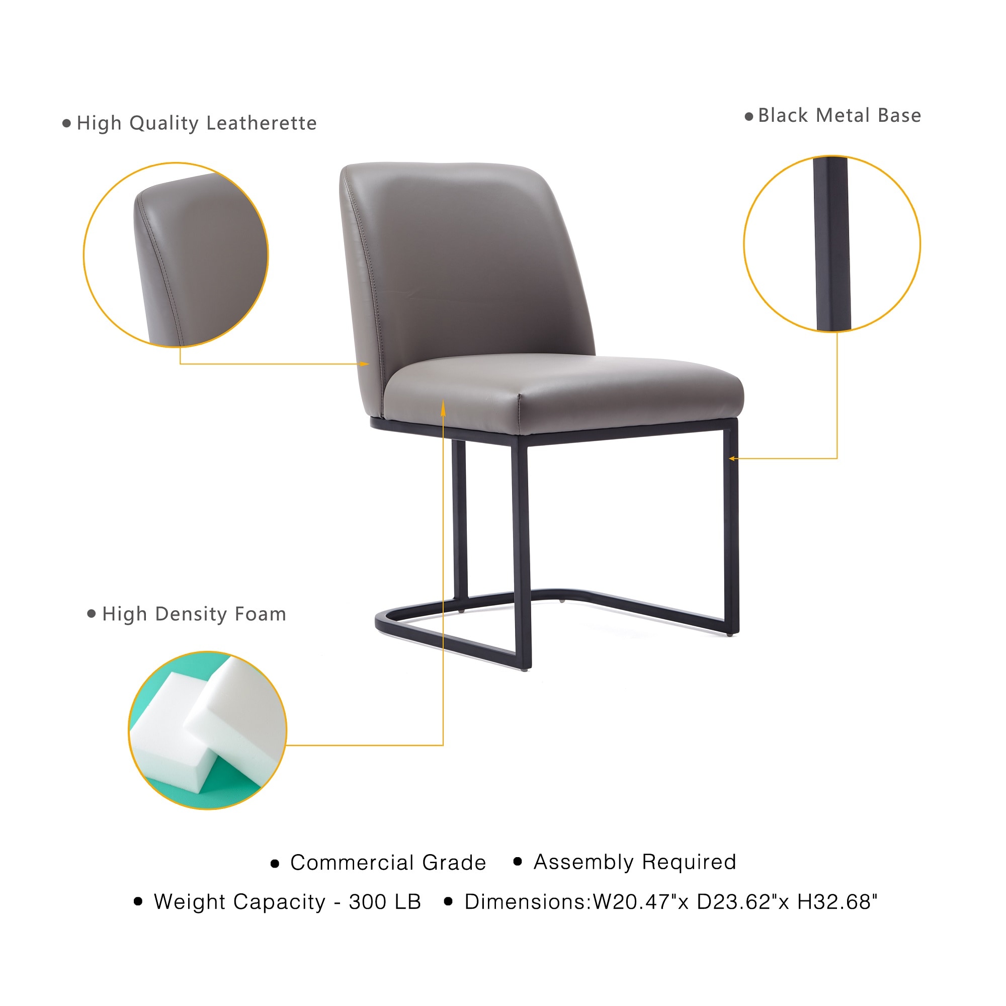 Manhattan Comfort 2-DC056-GY Dining-Chairs - View #4
