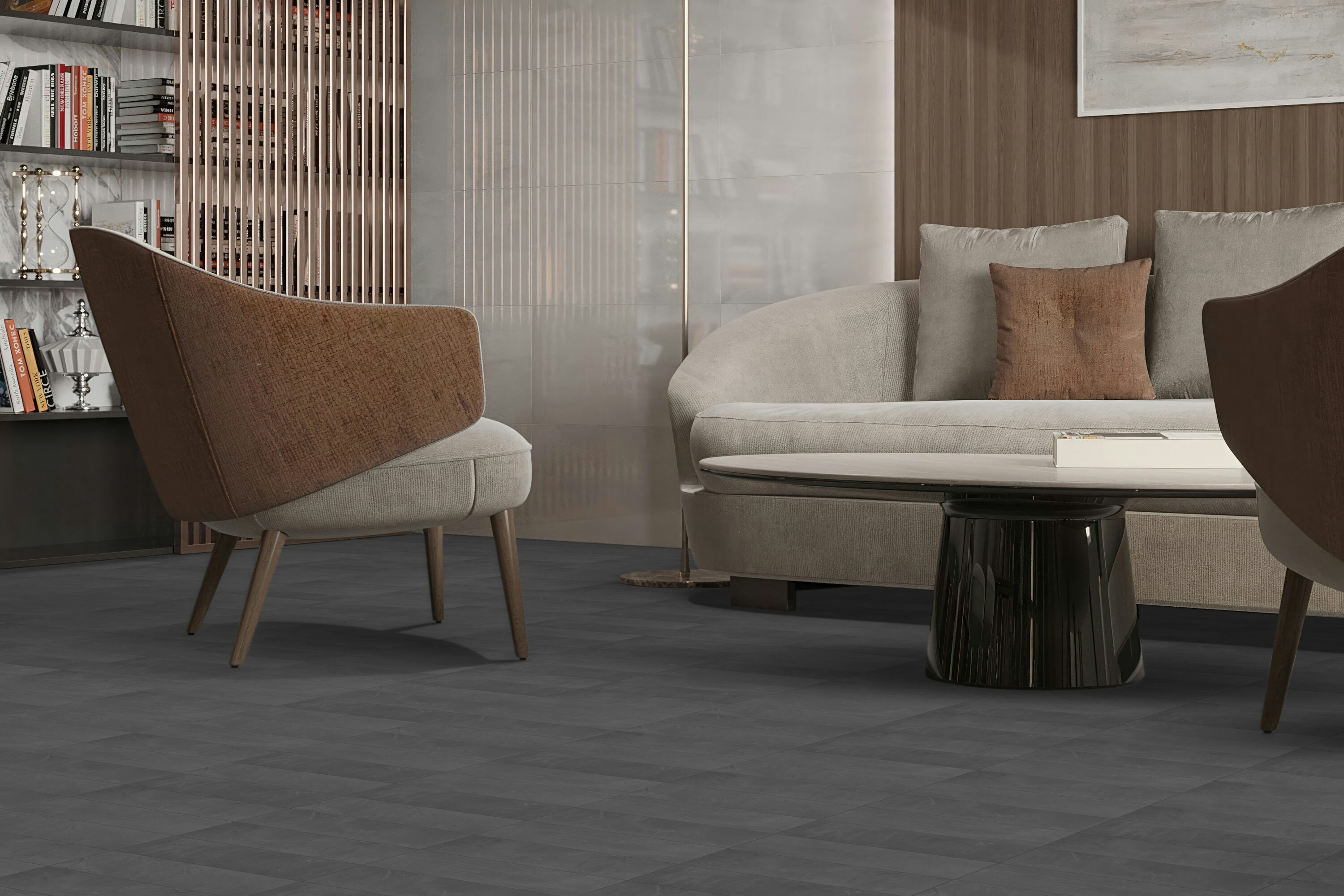Satori Midnight Fog 4-in x 12-in Matte Natural Stone Look Floor and Wall Tile (0.32-sq. ft/ Piece)