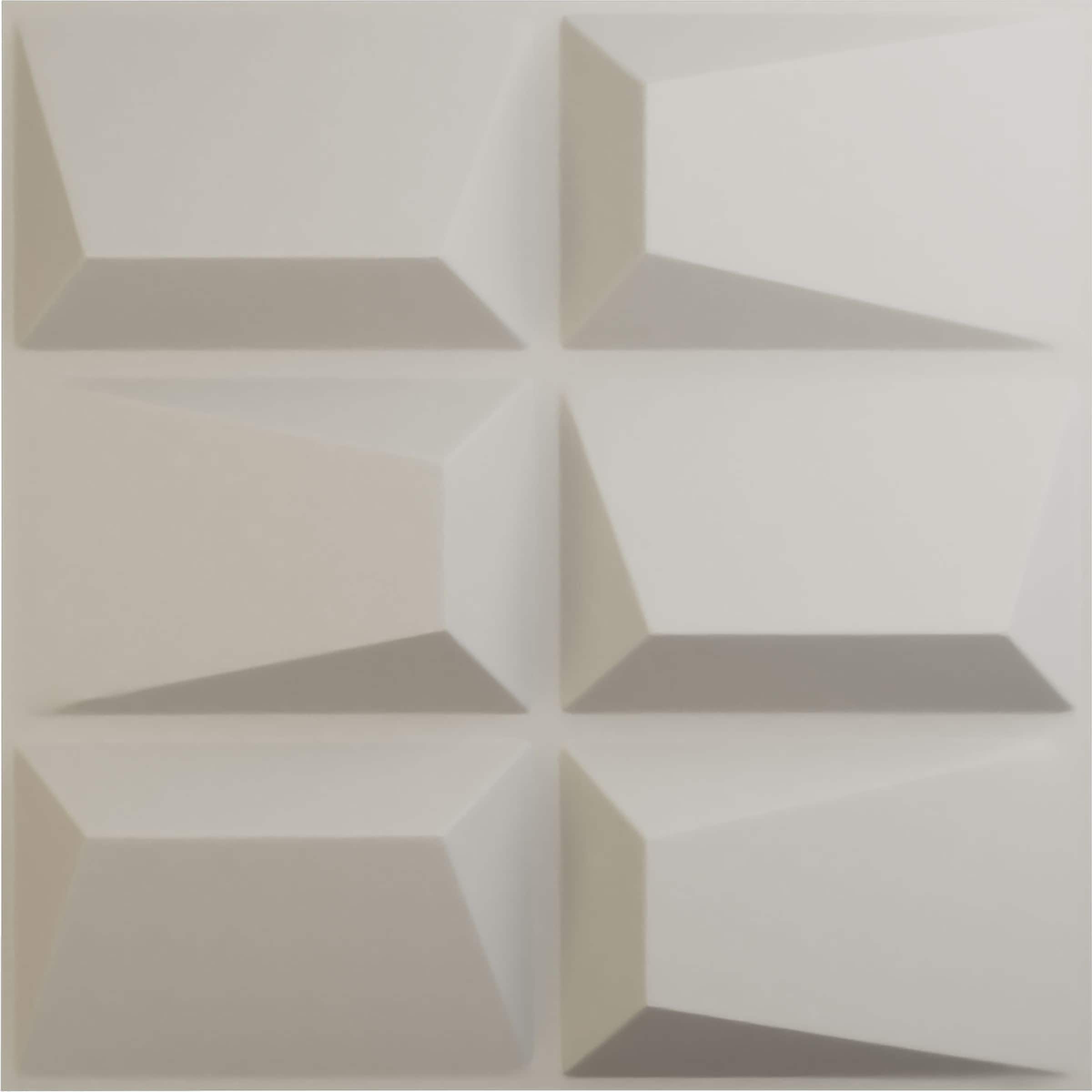 Ekena Millwork WP20X20STGBW-CASE-12 19-5/8-in x 19-5/8-in Embossed Paintable/Stainable Off-white PVC Wall Panel ( 12 -Pack, Covers 32.04-sq ft )