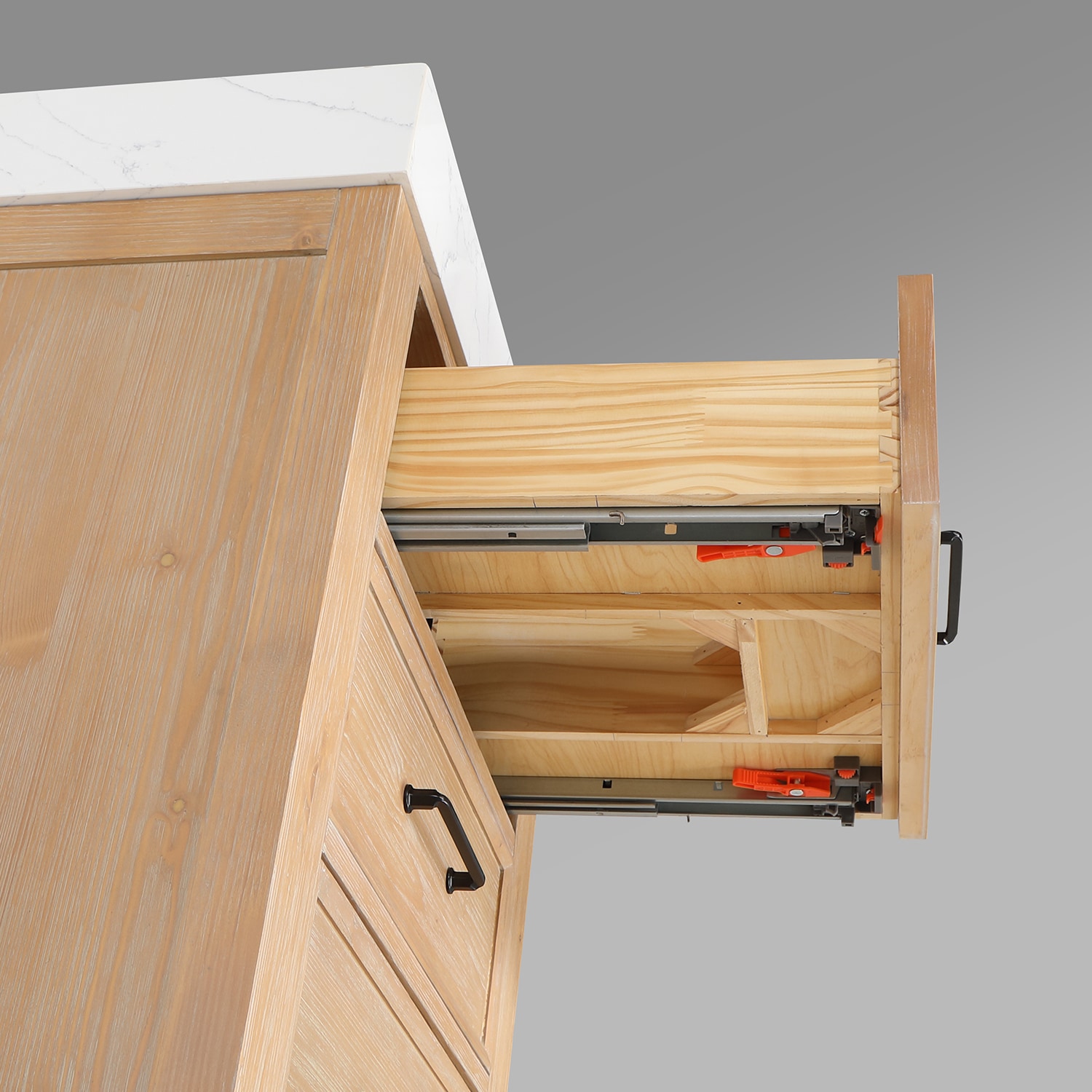 Vinnova León 24-in Fir Wood Brown Finish Undermount Single