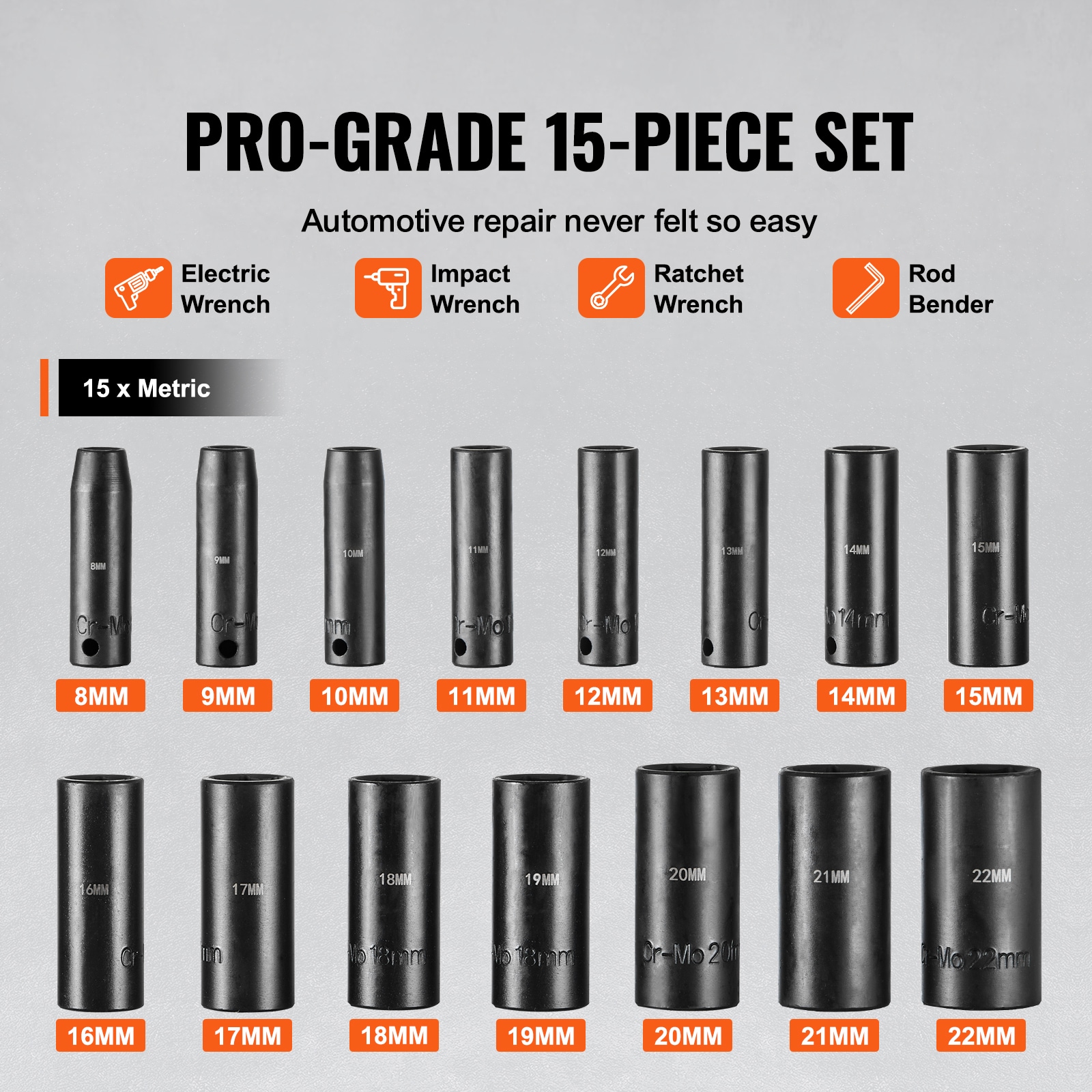 VEVOR SCCJTTZJ1CRM06167V0 Impact-Socket-Sets - View #3