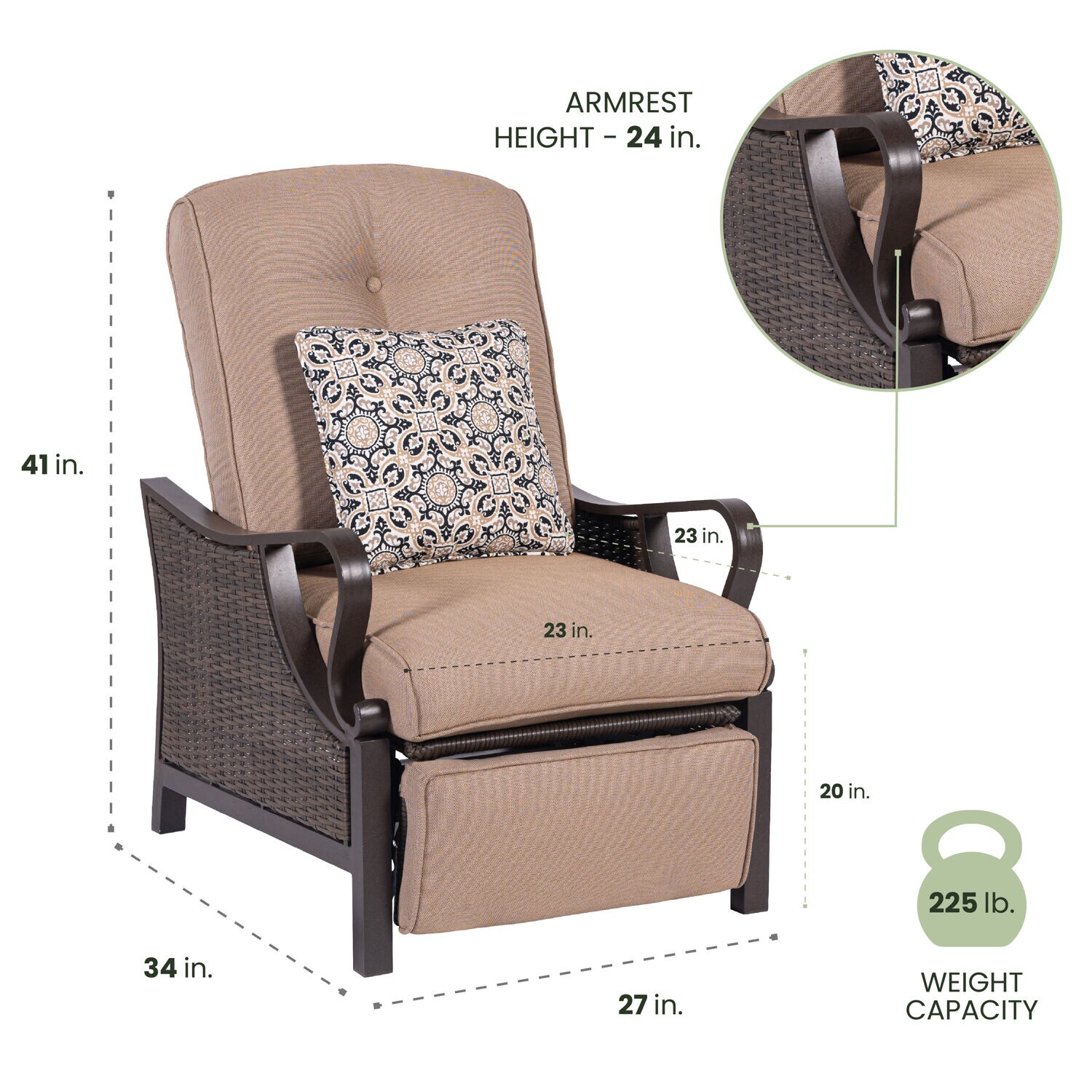 Hanover VENTURAREC-TAN Patio-Chairs - View #3