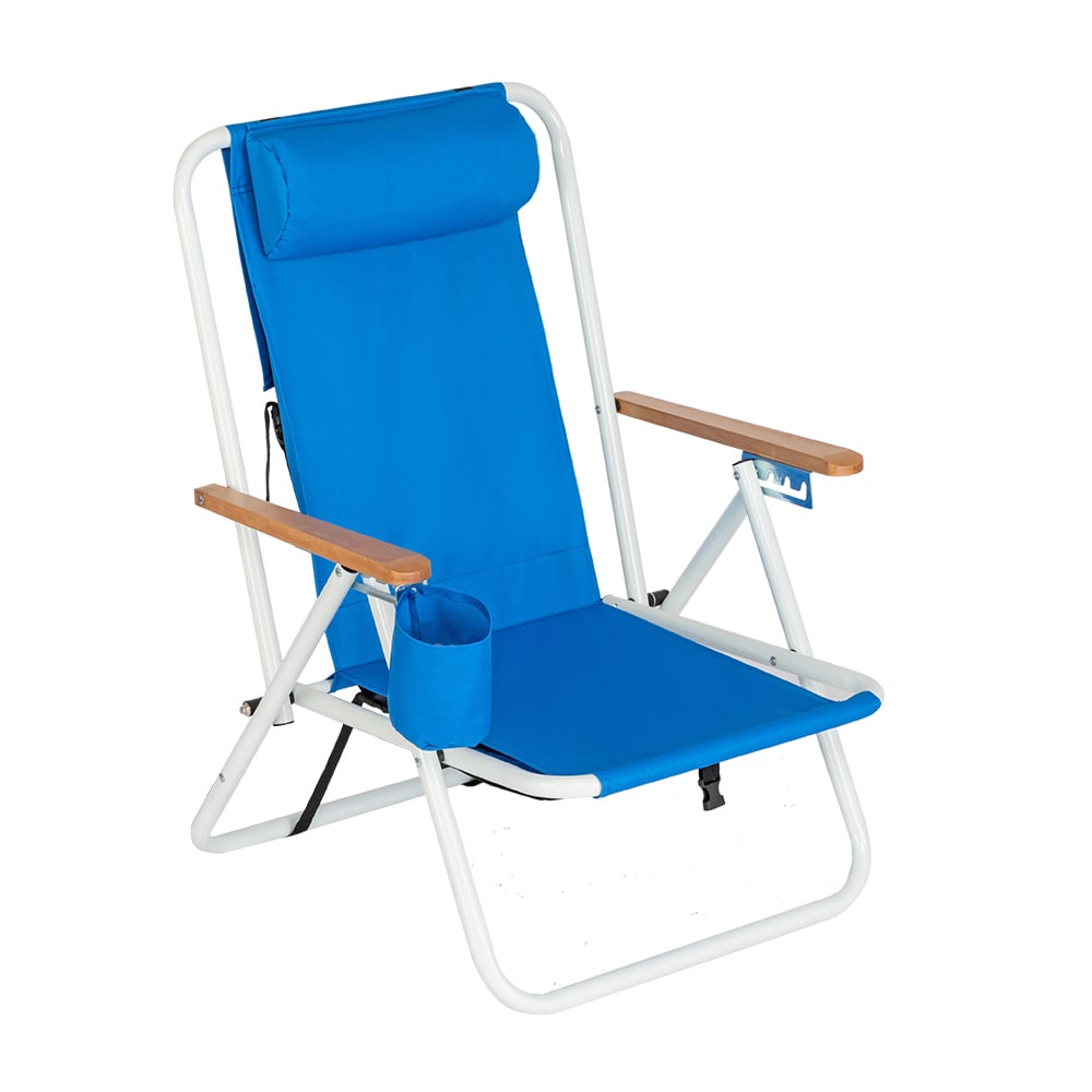  Northroad Folding Camping Lounge Chair w/Removable  Footrest,Reclining Chair for Outdoor,Beach, Travel, Fishing (Blue) : Sports  & Outdoors