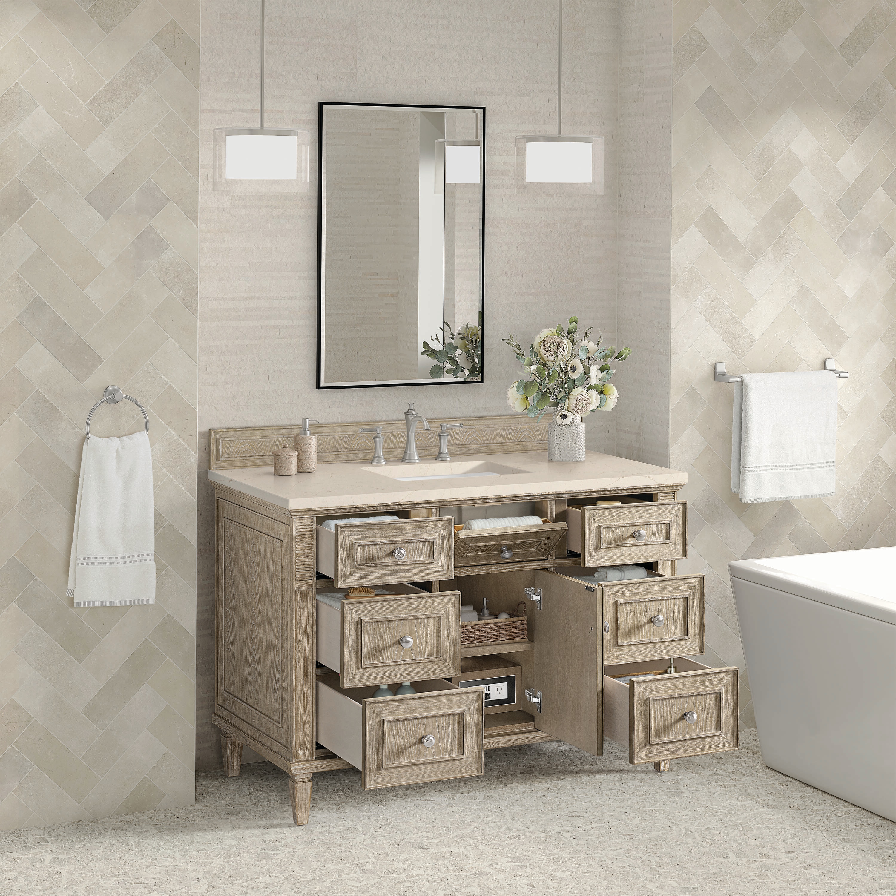 James Martin Vanities 424-V48-WWO-3EMR Bath-Vanity-Combo - View #4