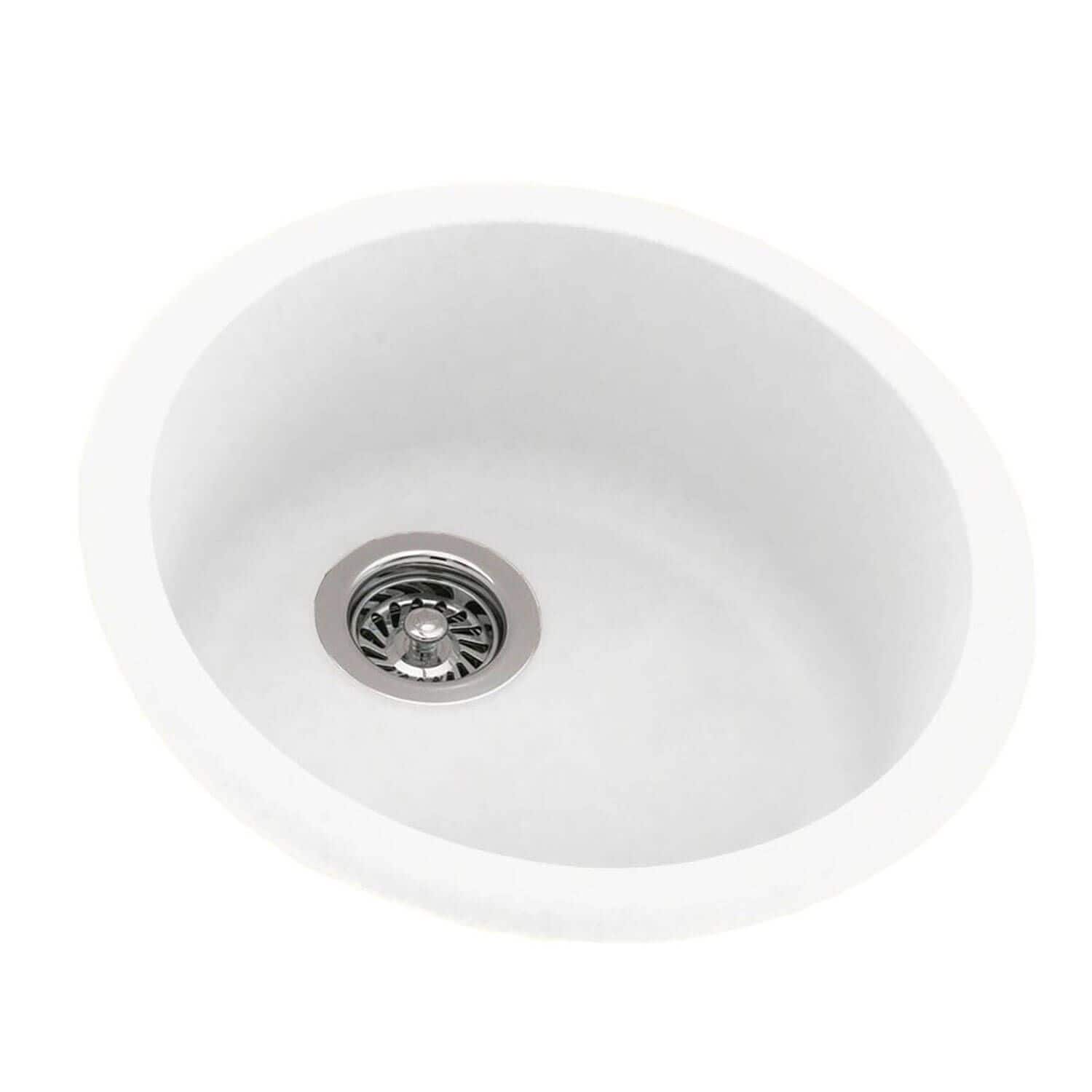 SWAN US00018RB.015 18.375-Inches L x 18.375-Inches W Black Galaxy Composite No Faucet Hole Undermount Residential Prep Sink