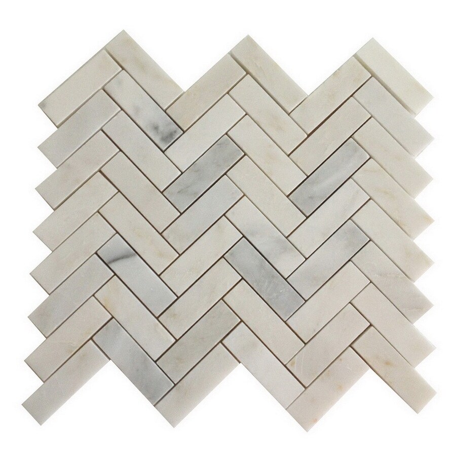 allen + roth Genuine stone White Marble Polished Natural Stone Marble Floor  Tile at 
