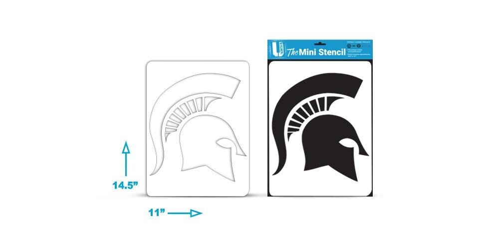 U Stencil Michigan State Spartan Helmet Mini Stencil In The Craft Supplies Department At Lowes Com