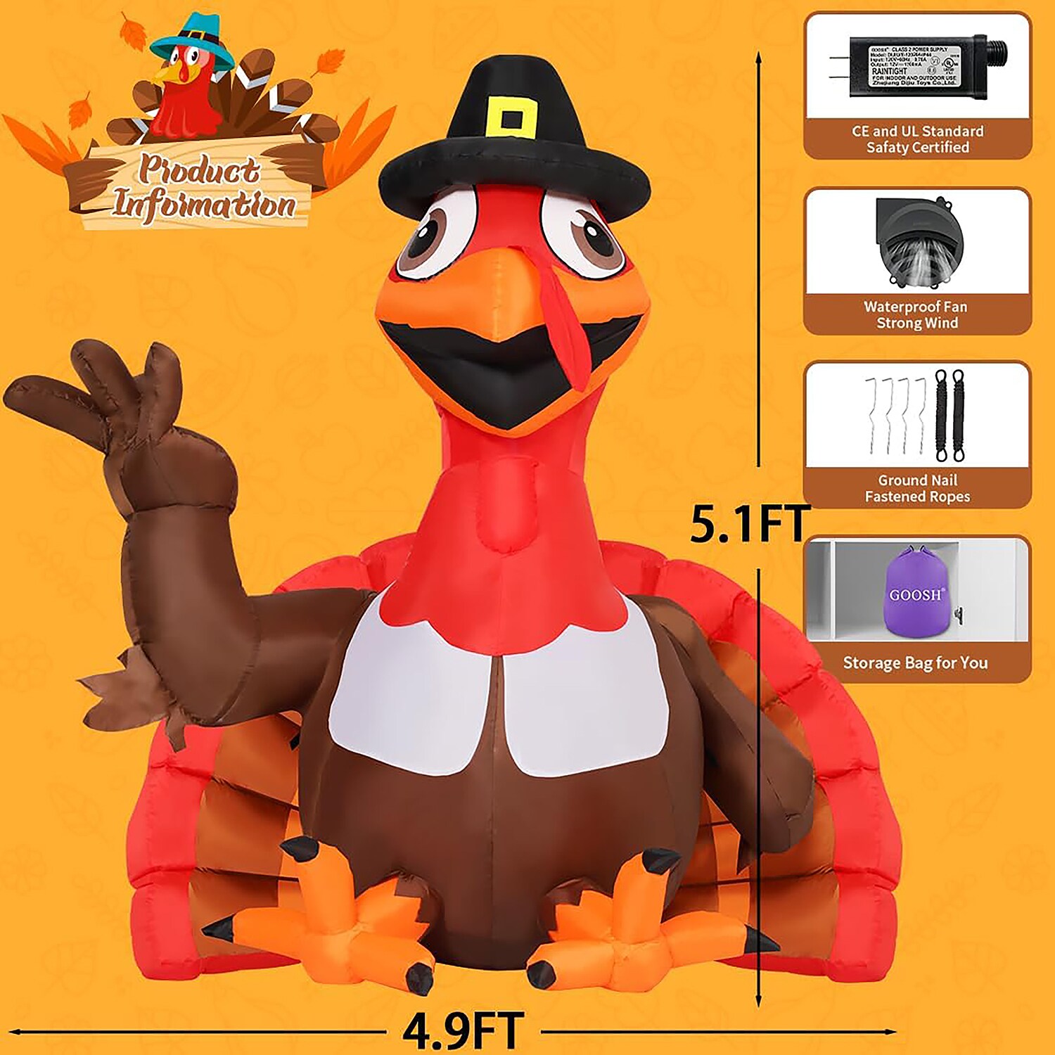 GOOSH DJ-WS-69078 Outdoor-Thanksgiving-Decor - View #6