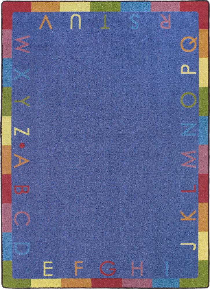 Playroom Rainbow Alphabet Blue Rug