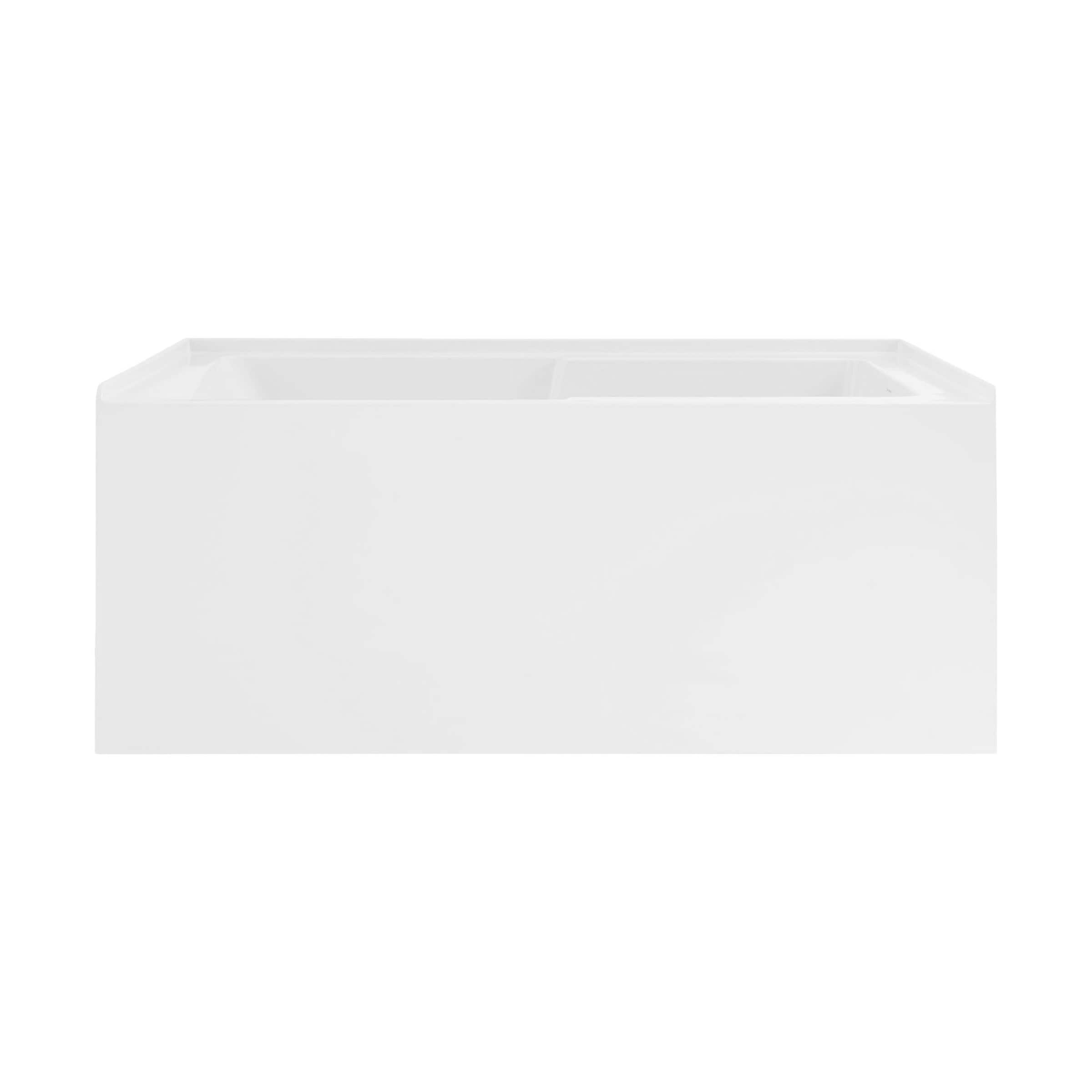 Swiss Madison SM-25-ABLAU74WH Lausanne 48-in x 30-in Glossy White Acrylic Rectangular Alcove Soaking bathtub ( Right Drain )