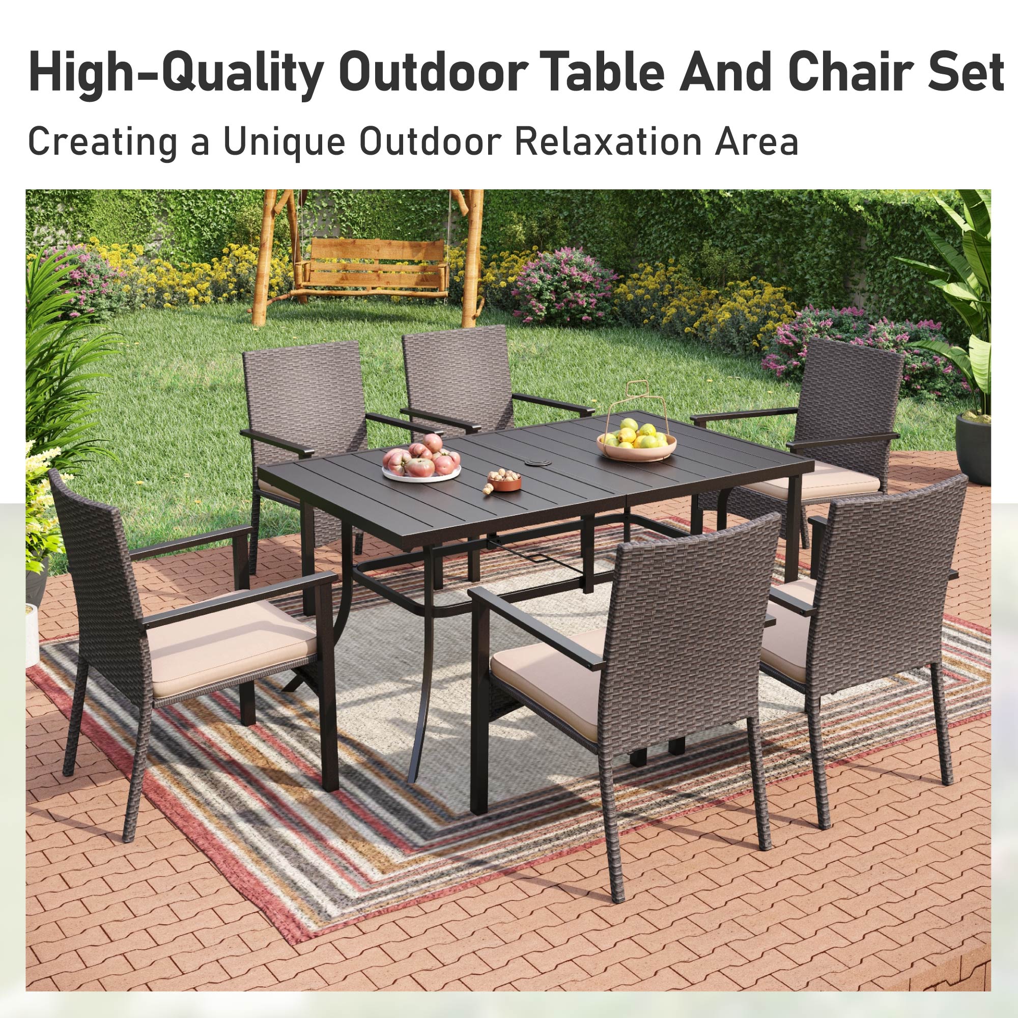 Sunshine Valley TC7-350-060-4 Patio-Dining-Sets - View #11