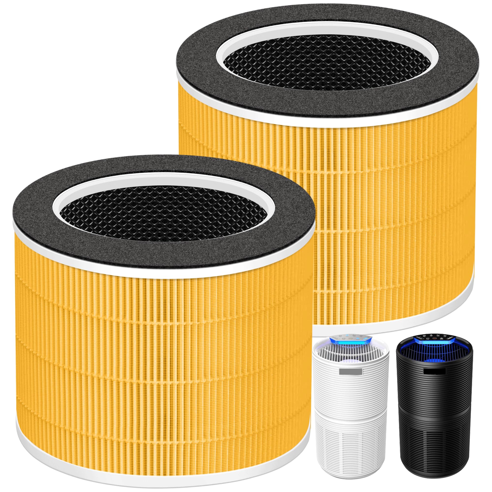 AKSCYZM  RP AP088 F1 Filter Replacement Compatible with RENPHO RP AP088W RP AP088B Air Purifiers 5 in 1 H13 True high-efficiency Activated Carbon