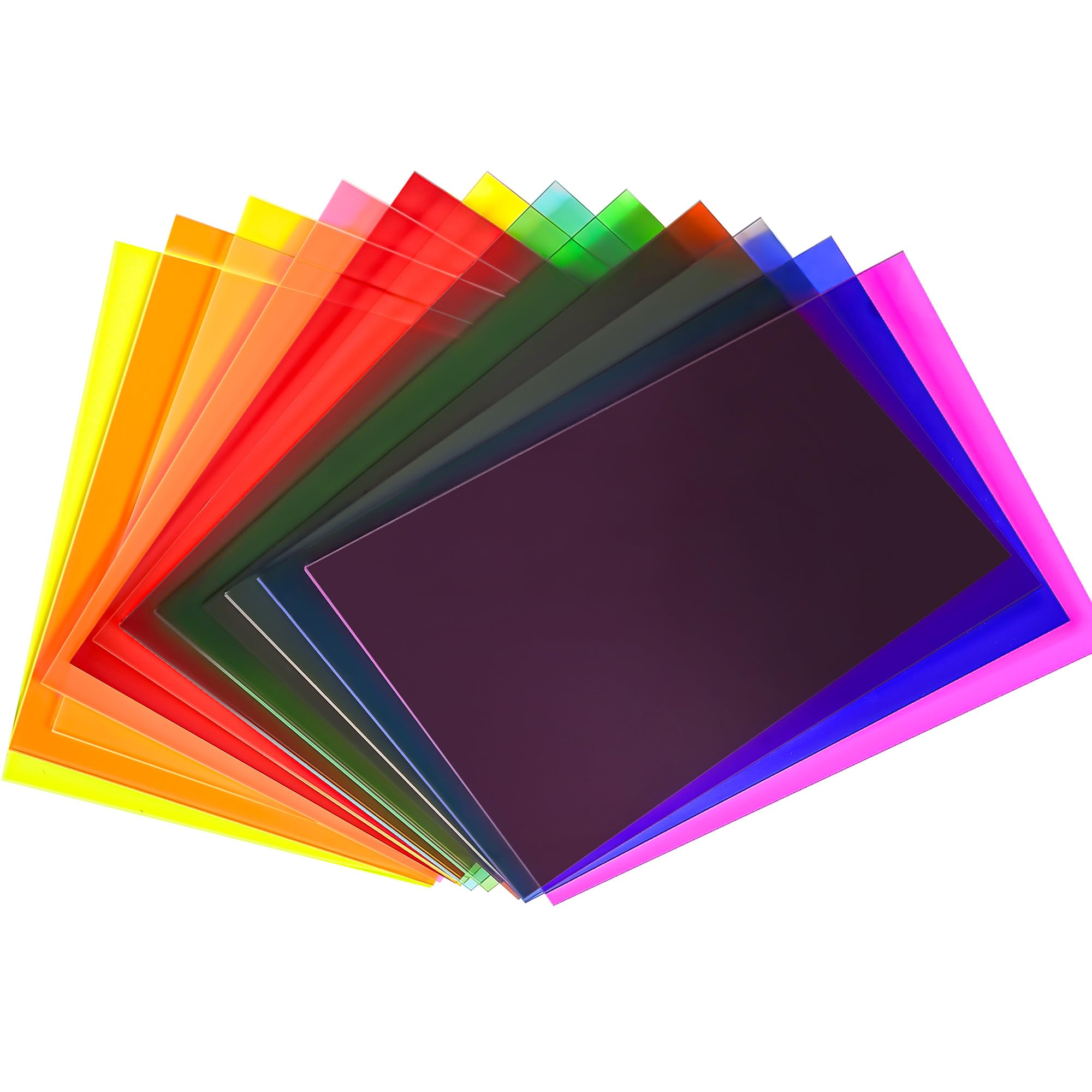Etokfoks Colored Cast Acrylic Sheets 1 8 in Thick 5 x 7 in Clear ...
