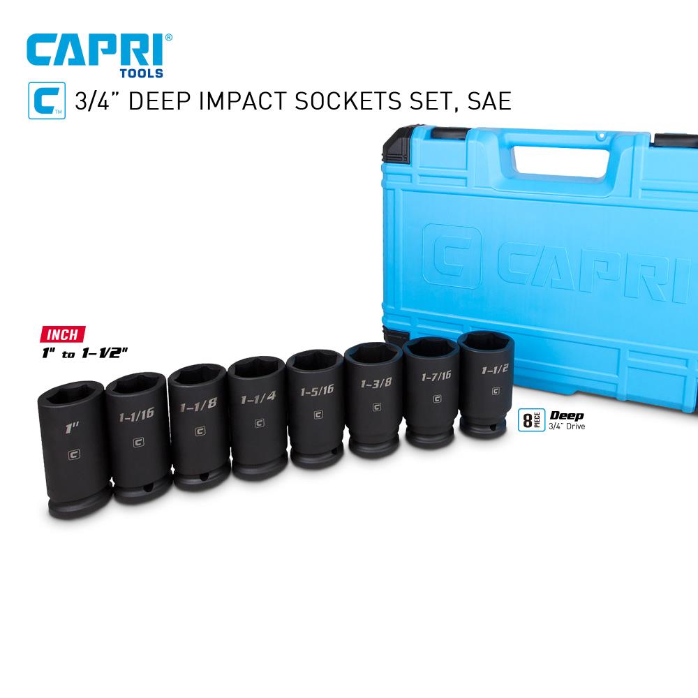 Capri Tools Standard (SAE) 3/4-in Drive Set 6-point Impact Socket Set CP57000 simolary.com 11 Capri Tools Standard (SAE) 3/4-in Drive Set 6-point Impact Socket Set CP57000 Simolary simolary.com 11