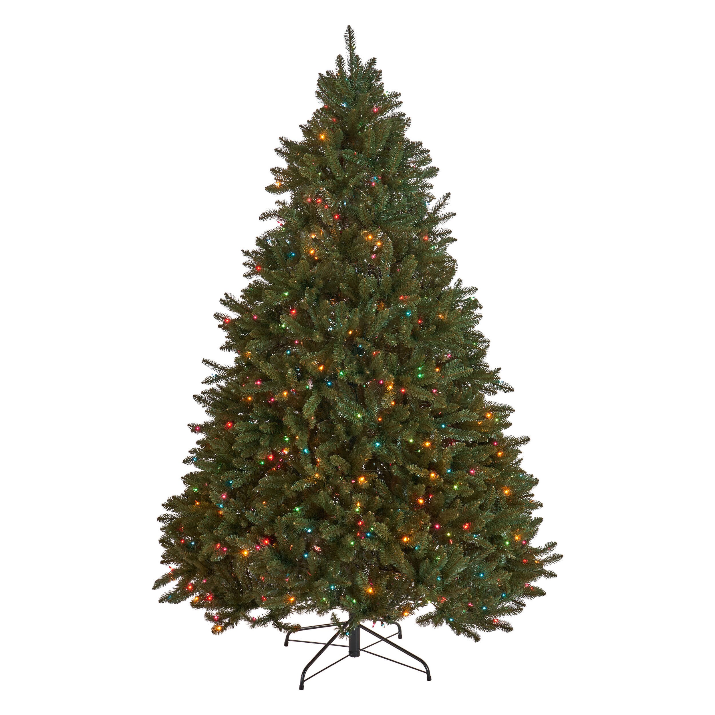 Nearly Natural Inc 5' Flocked Grand Northern Rocky Fir Artificial Christmas  Tree with Warm Micro (Multifunction with Remote Control) LED Lights