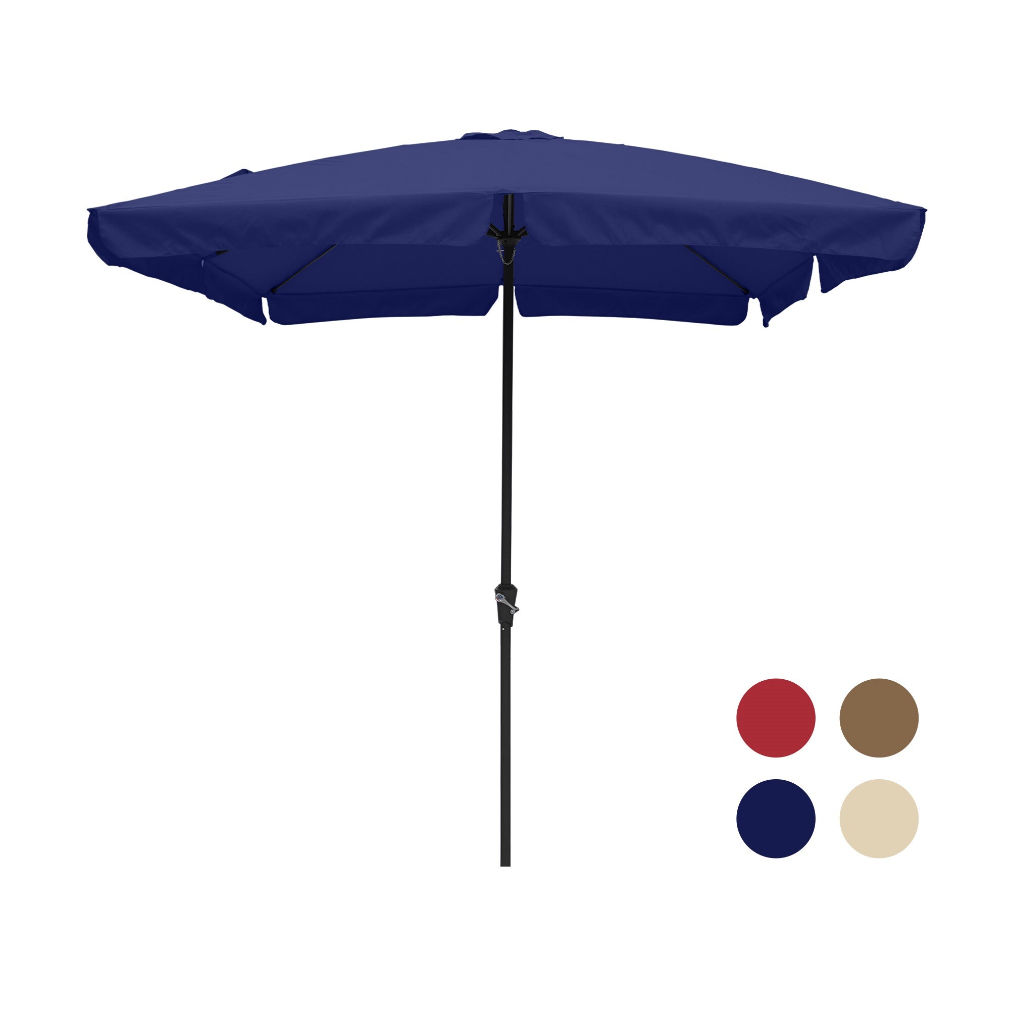 Mondawe OY46LE-SM 10-ft Steel Blue No-tilt Market Patio Umbrella
