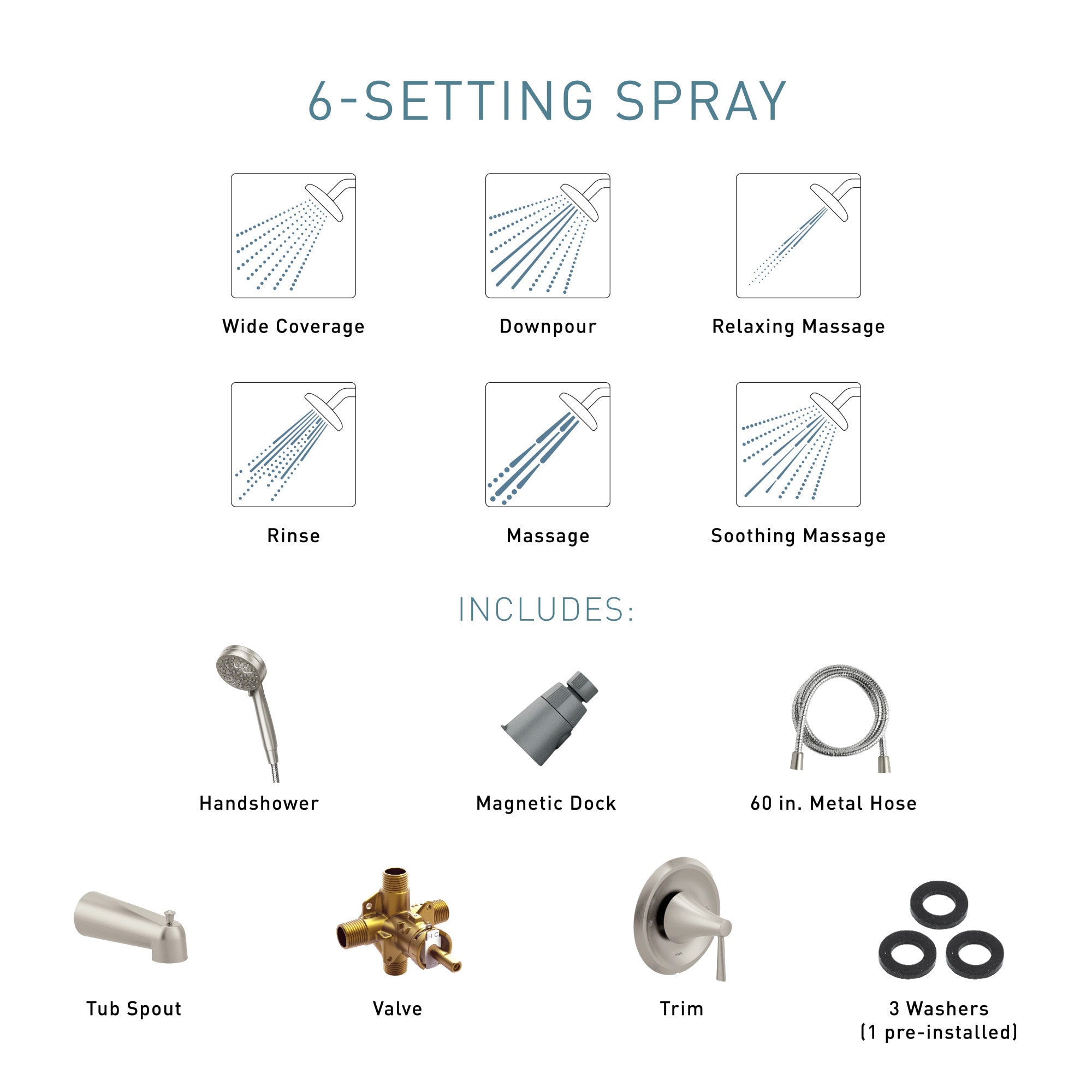 Moen 82021SRN Tub-Shower-Faucets - View #6
