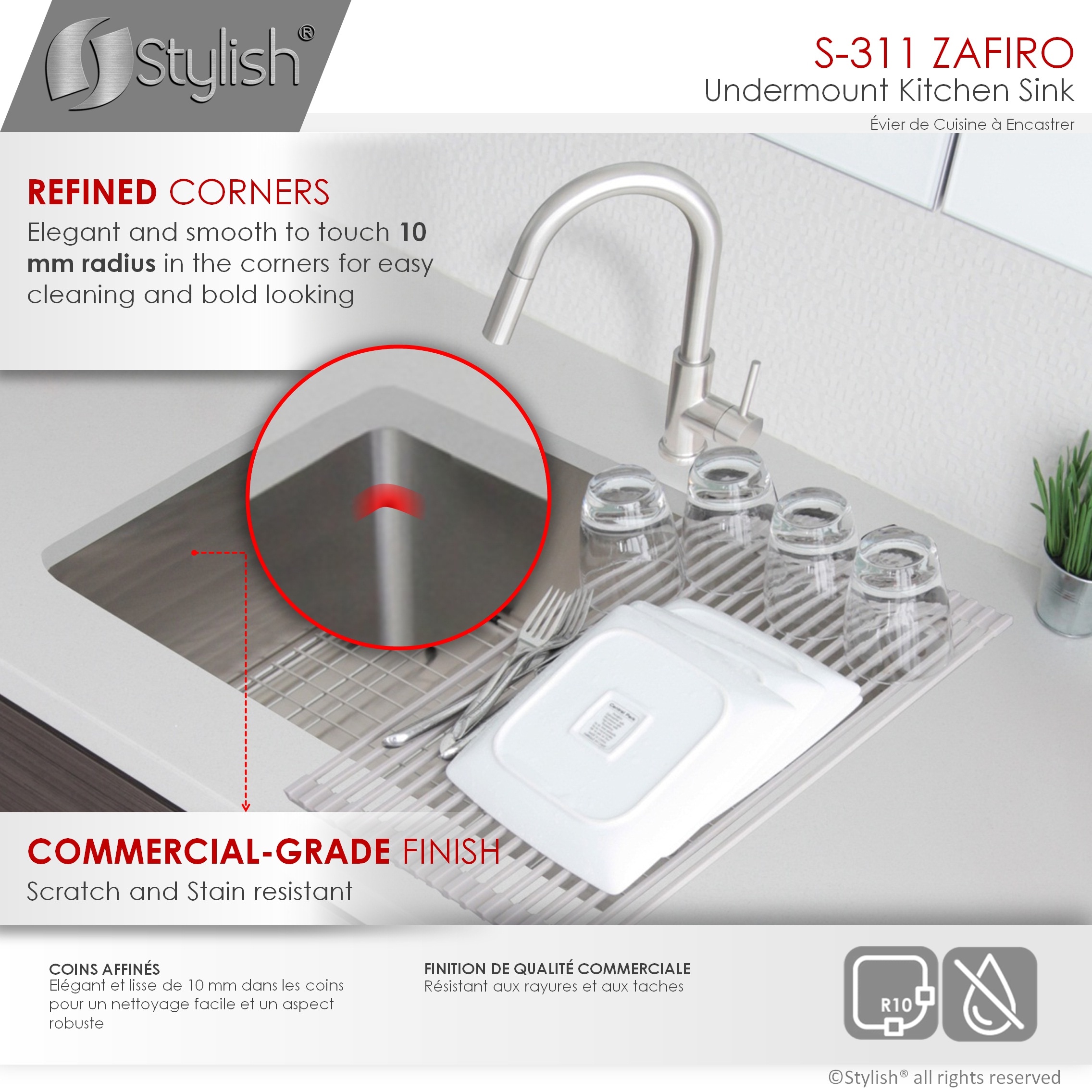 Stylish S-311XG1 Kitchen-Sinks - View #4